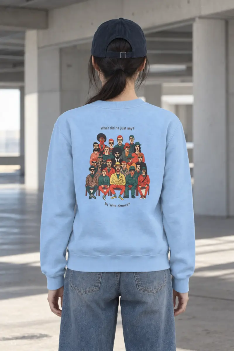 "By Who Knows?" Heavy Blend Unisex Crewneck Sweatshirt