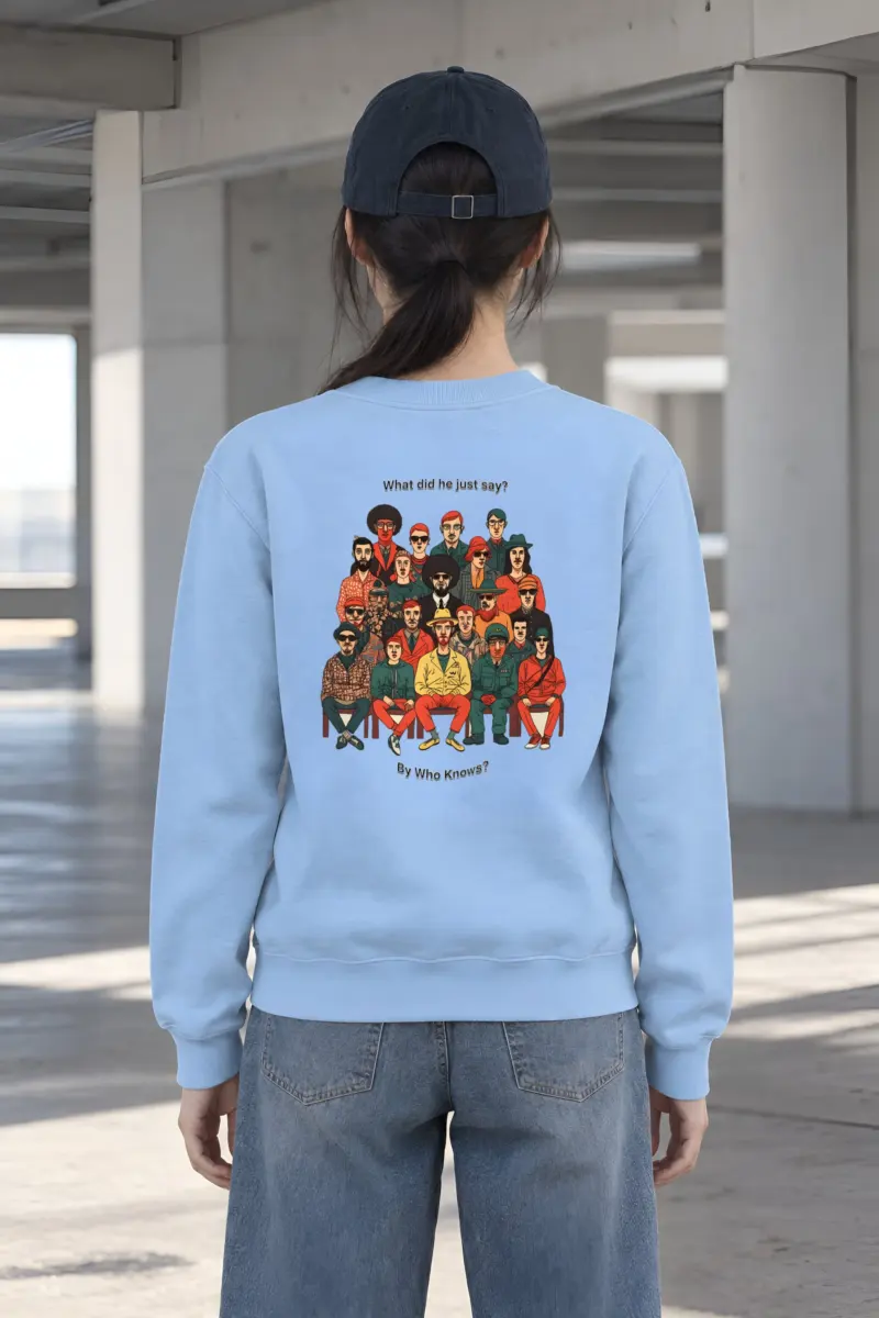 "By Who Knows?" Heavy Blend Unisex Crewneck Sweatshirt