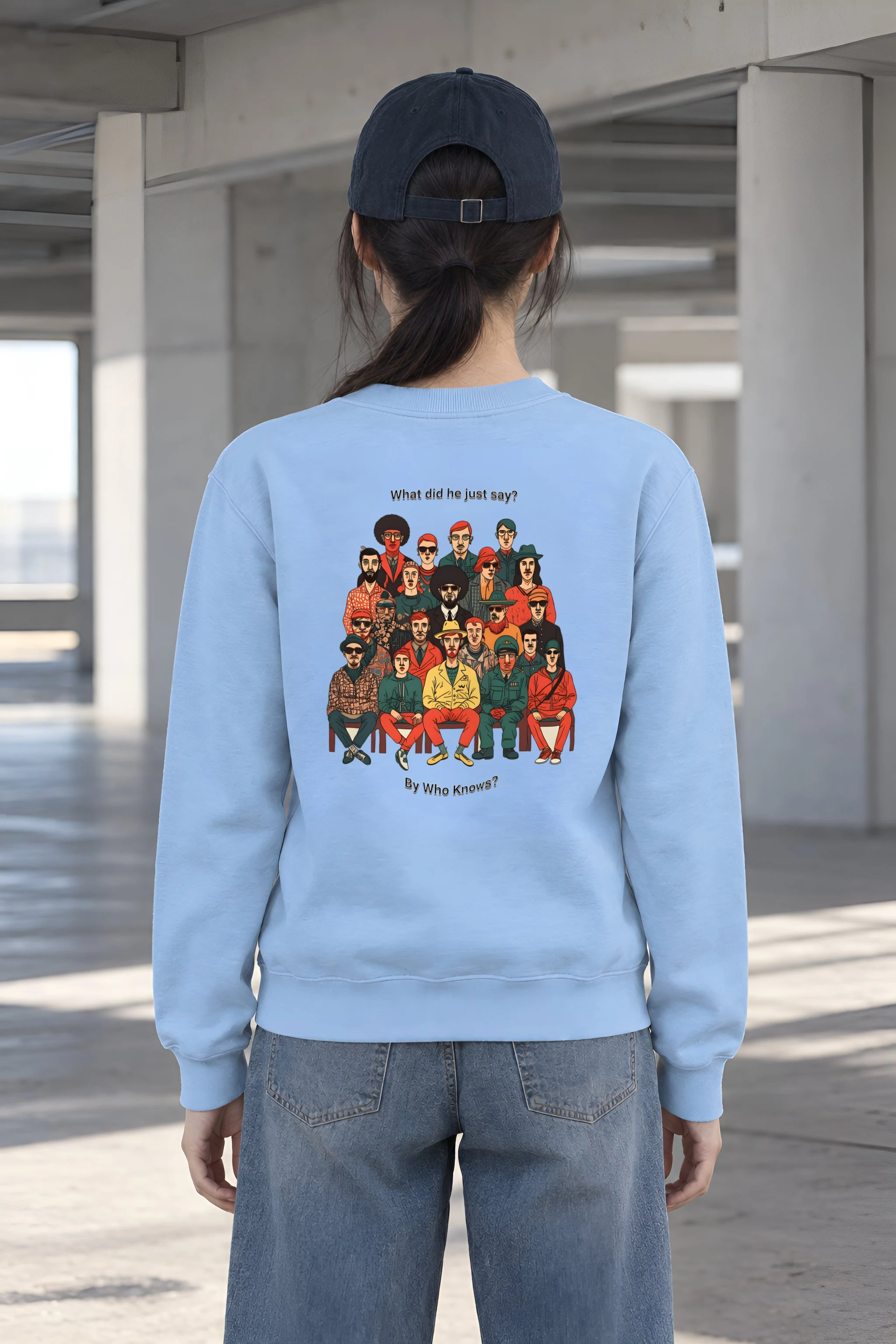 "By Who Knows?" Heavy Blend Unisex Crewneck Sweatshirt