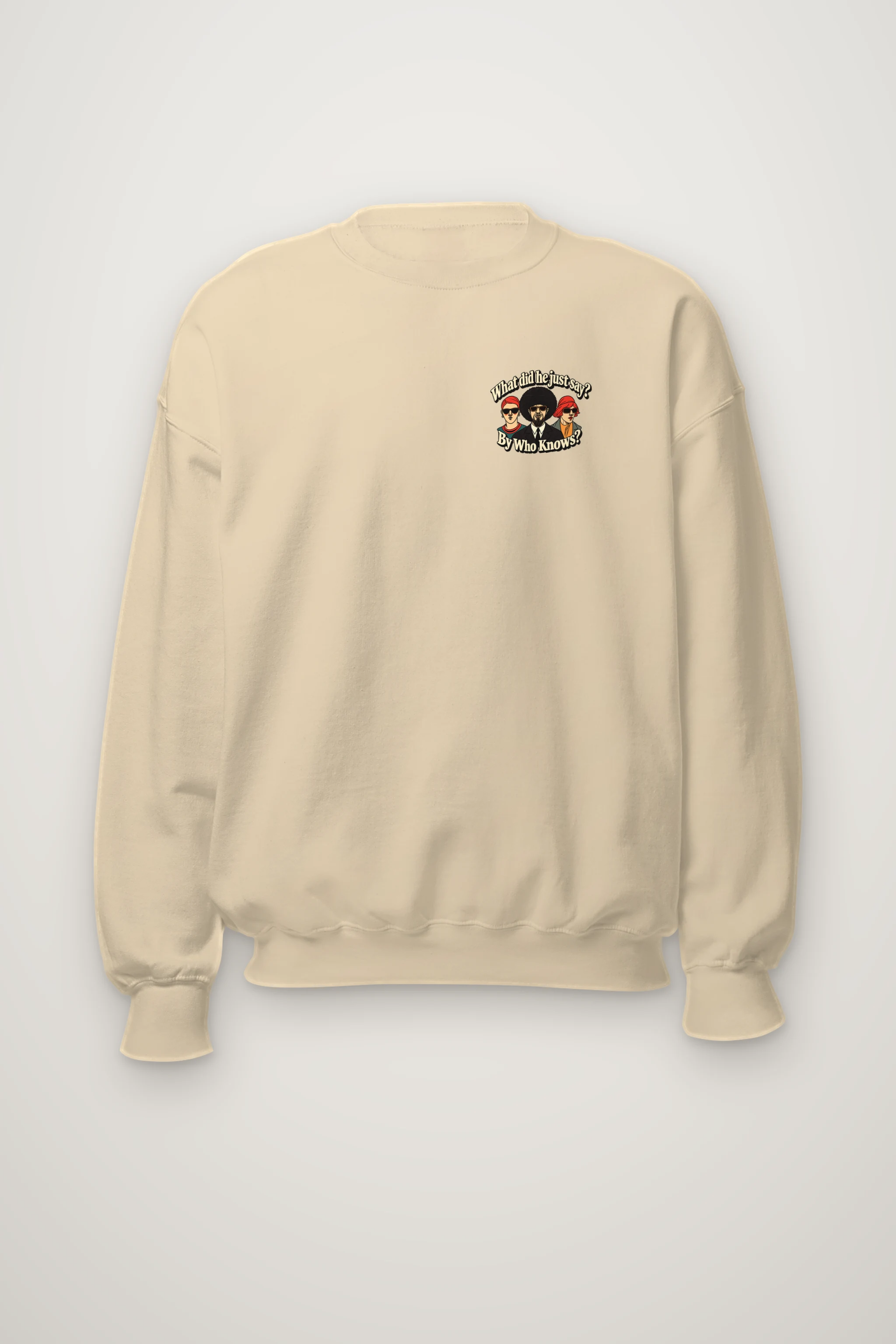 "By Who Knows?" Heavy Blend Unisex Crewneck Sweatshirt