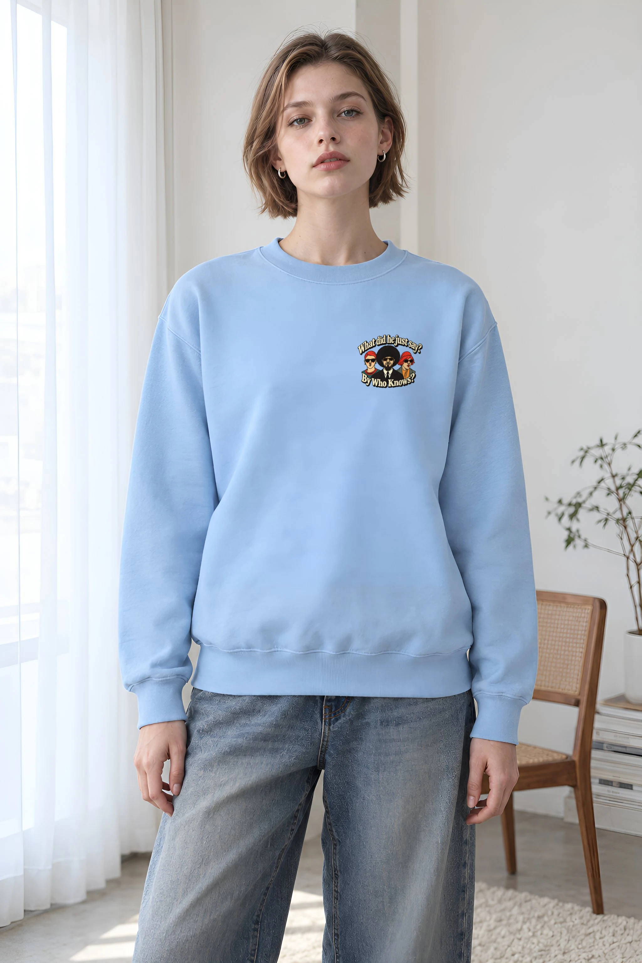 "By Who Knows?" Heavy Blend Unisex Crewneck Sweatshirt