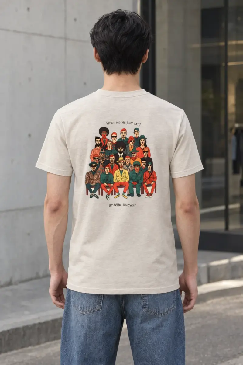 "By Who Knows" Heavyweight Unisex Crewneck T-shirt