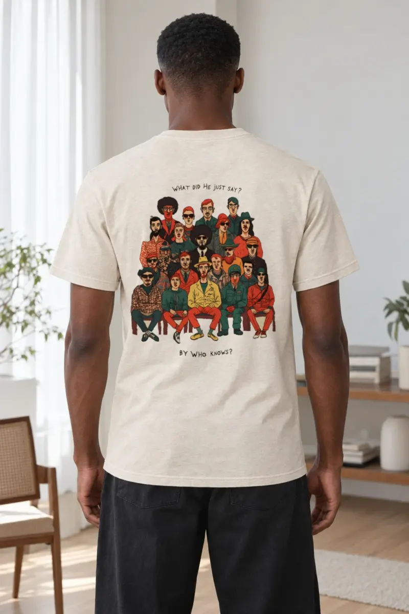 "By Who Knows" Heavyweight Unisex Crewneck T-shirt | Gildan 5000