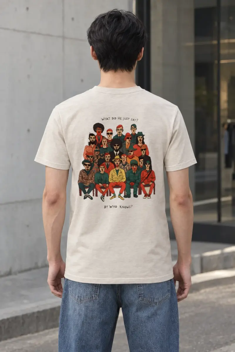 "By Who Knows" Heavyweight Unisex Crewneck T-shirt