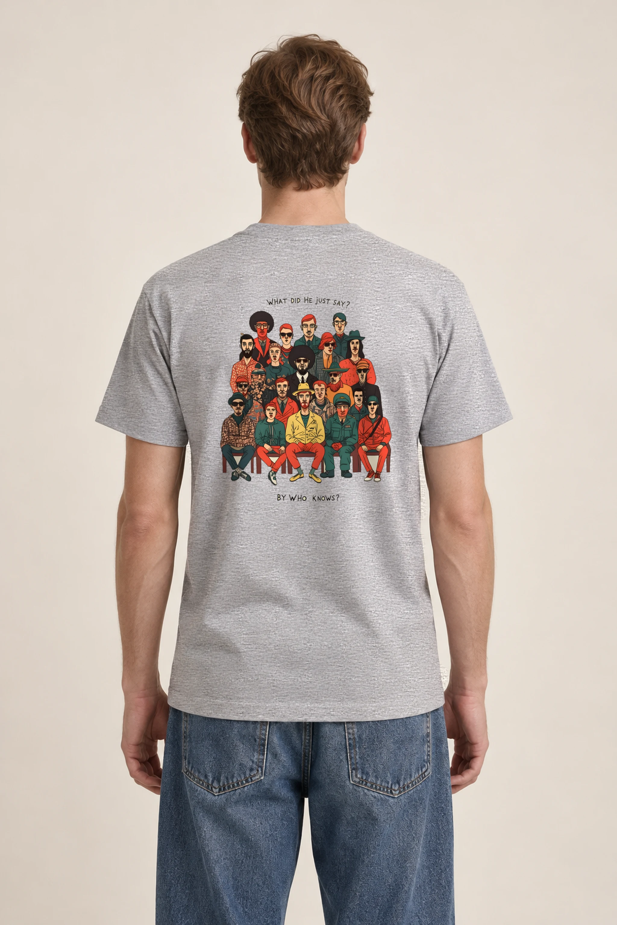 "By Who Knows" Heavyweight Unisex Crewneck T-shirt