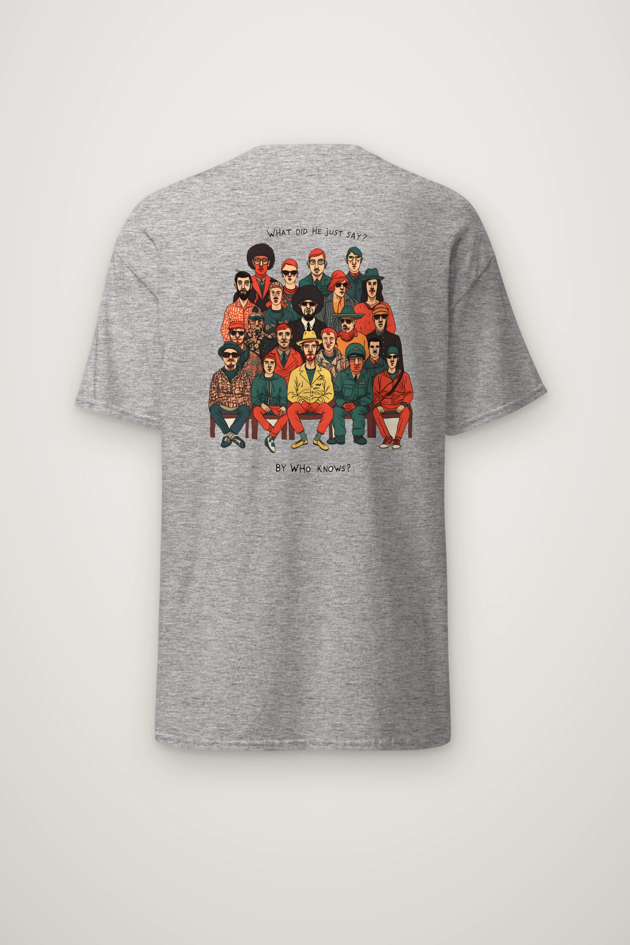 "By Who Knows" Heavyweight Unisex Crewneck T-shirt