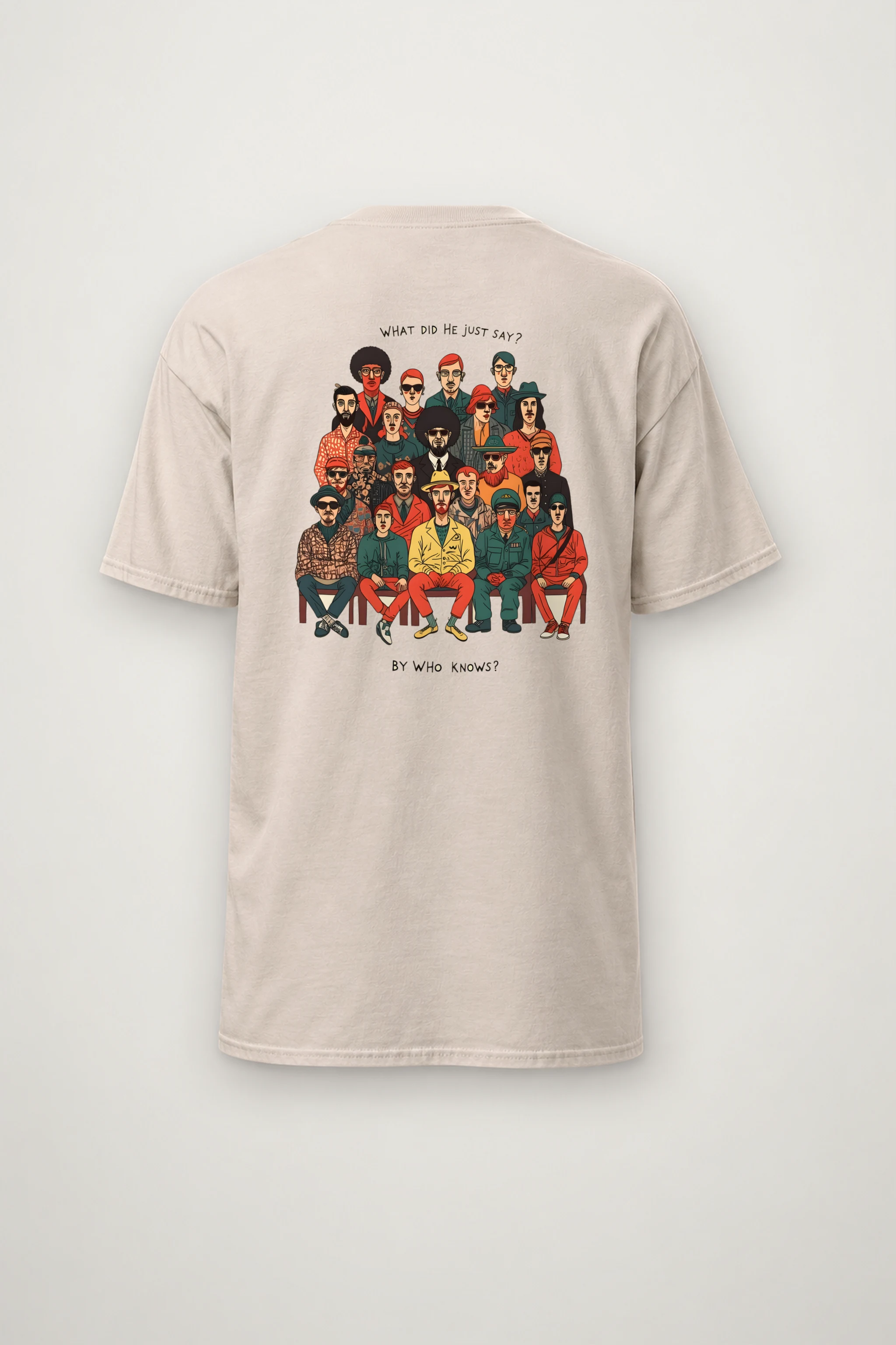 "By Who Knows" Heavyweight Unisex Crewneck T-shirt