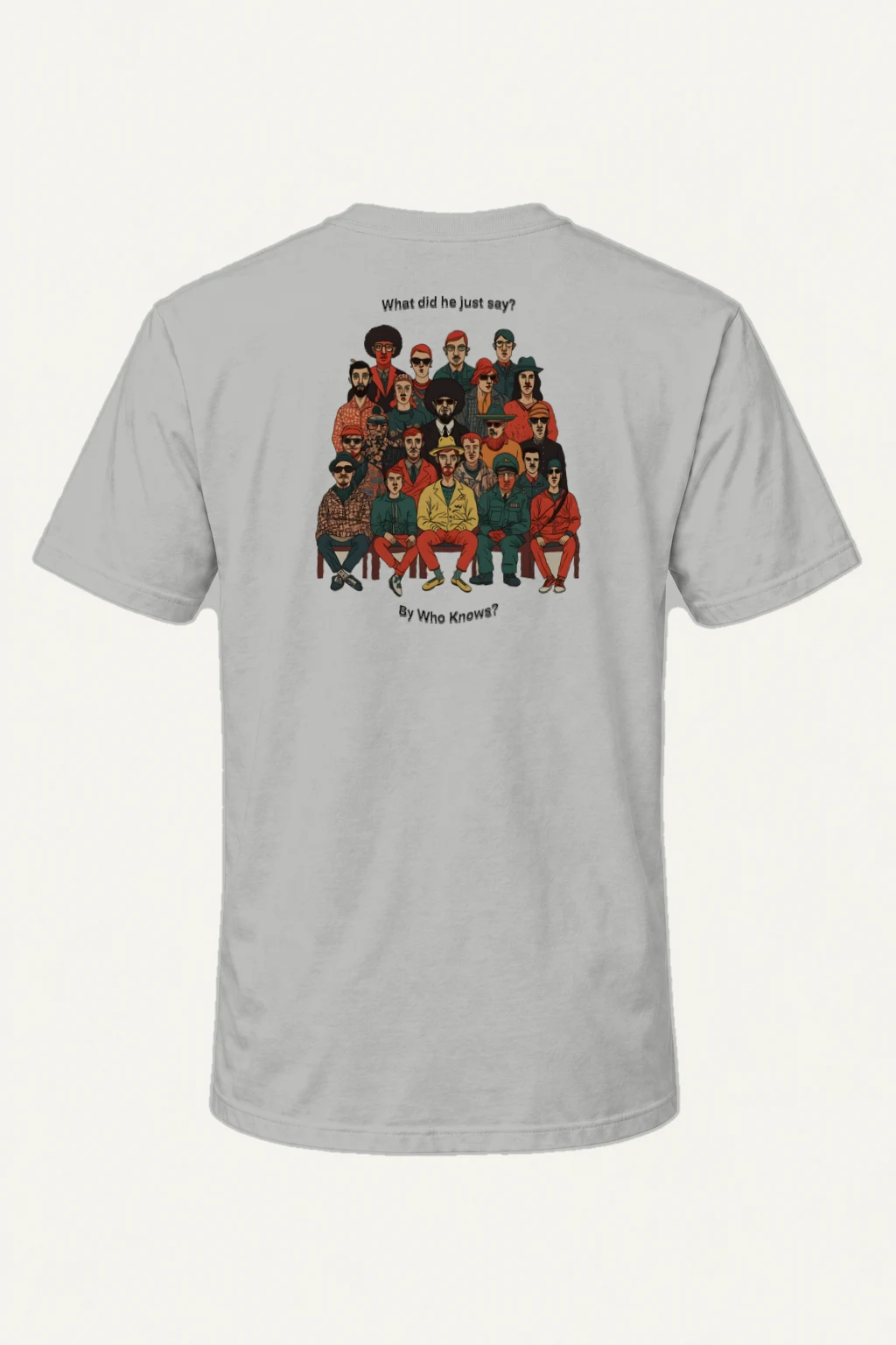 "By Who Knows" Heavyweight Unisex Crewneck T-shirt | Gildan 5000