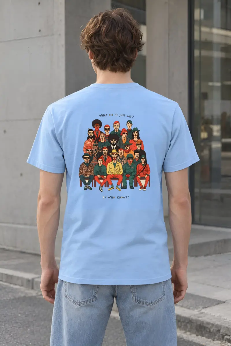 "By Who Knows" Heavyweight Unisex Crewneck T-shirt
