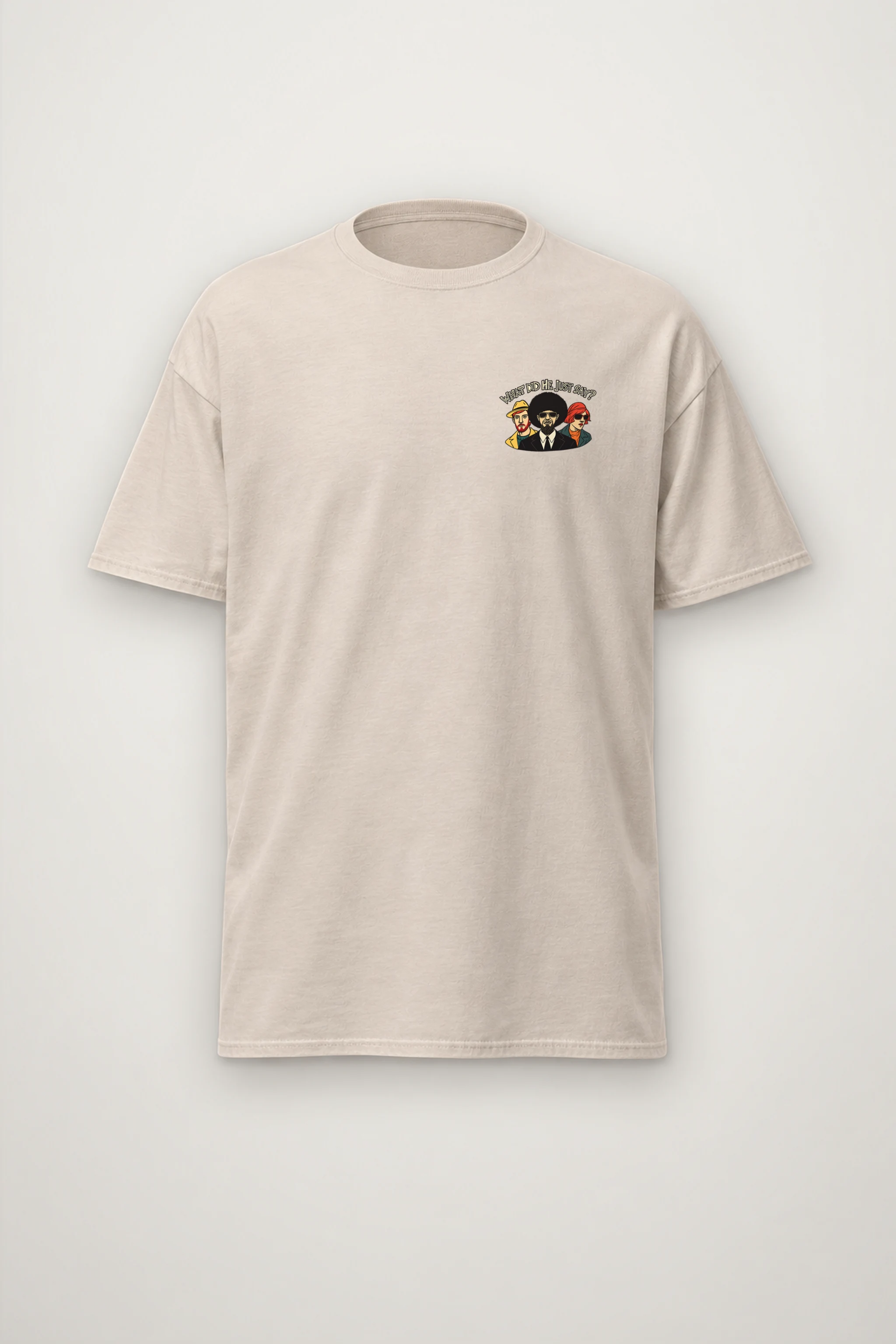"By Who Knows" Heavyweight Unisex Crewneck T-shirt