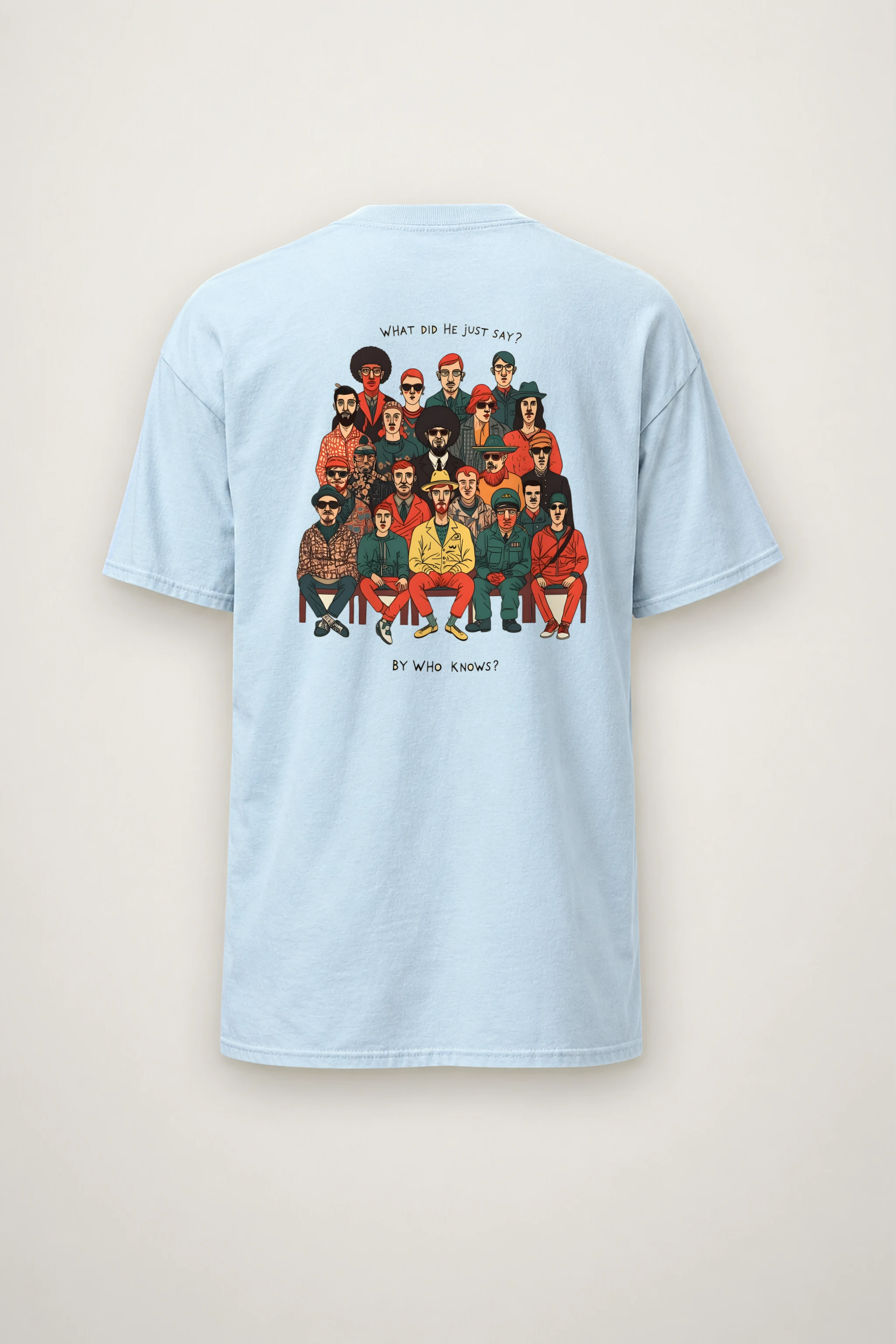 "By Who Knows" Heavyweight Unisex Crewneck T-shirt