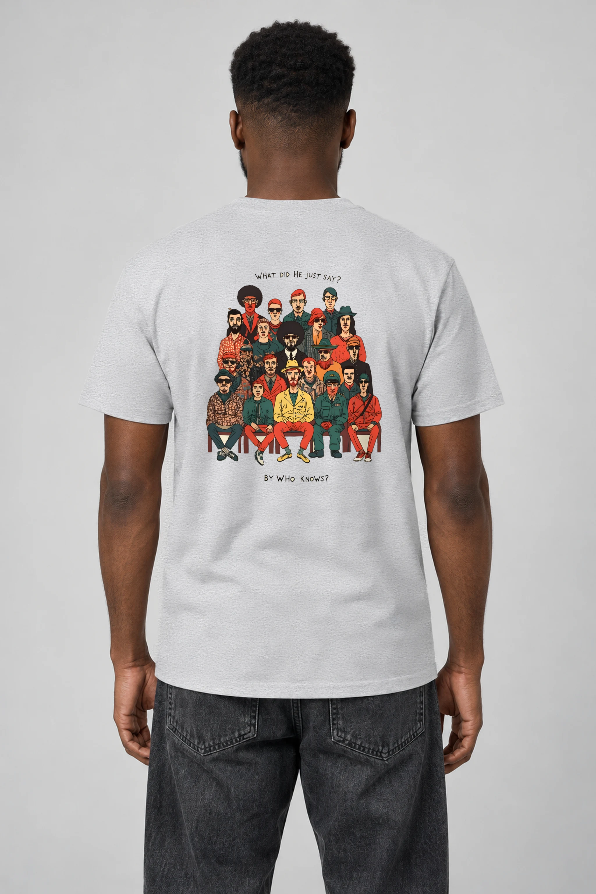 "By Who Knows" Heavyweight Unisex Crewneck T-shirt