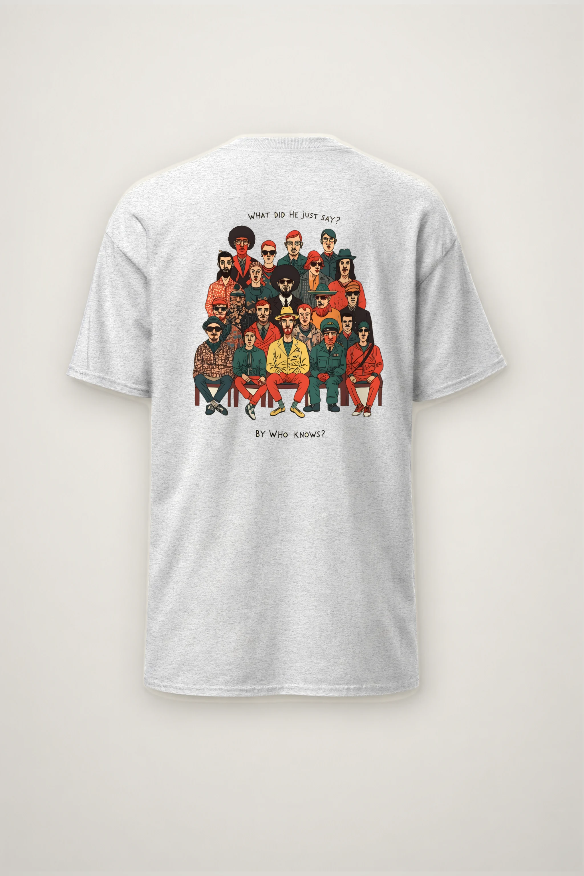 "By Who Knows" Heavyweight Unisex Crewneck T-shirt