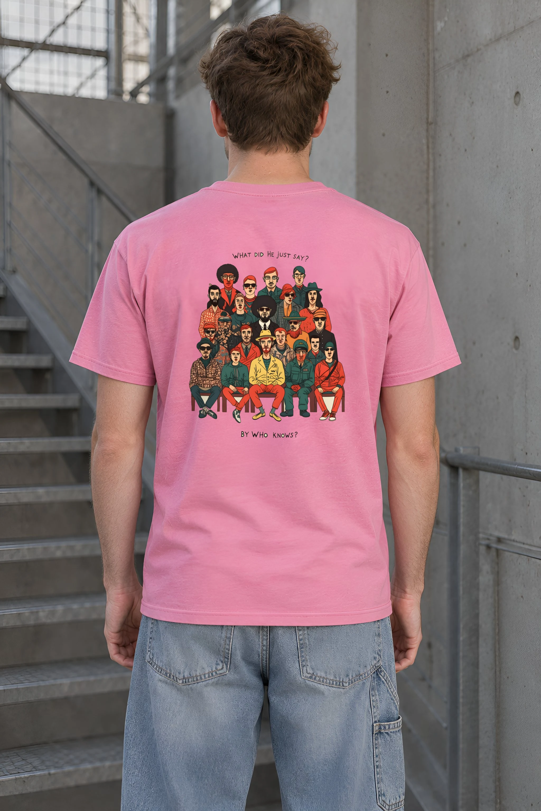 "By Who Knows" Heavyweight Unisex Crewneck T-shirt