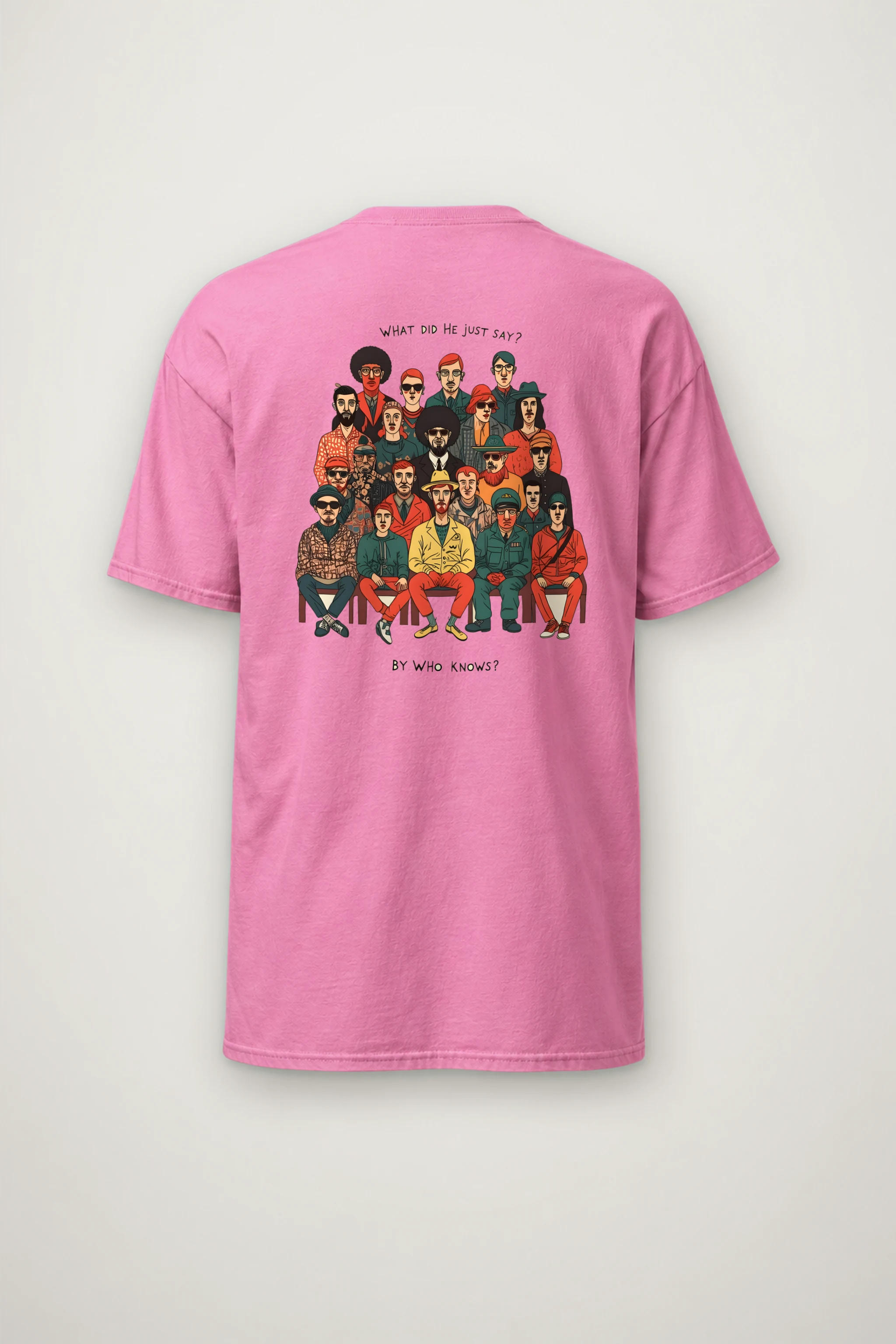 "By Who Knows" Heavyweight Unisex Crewneck T-shirt