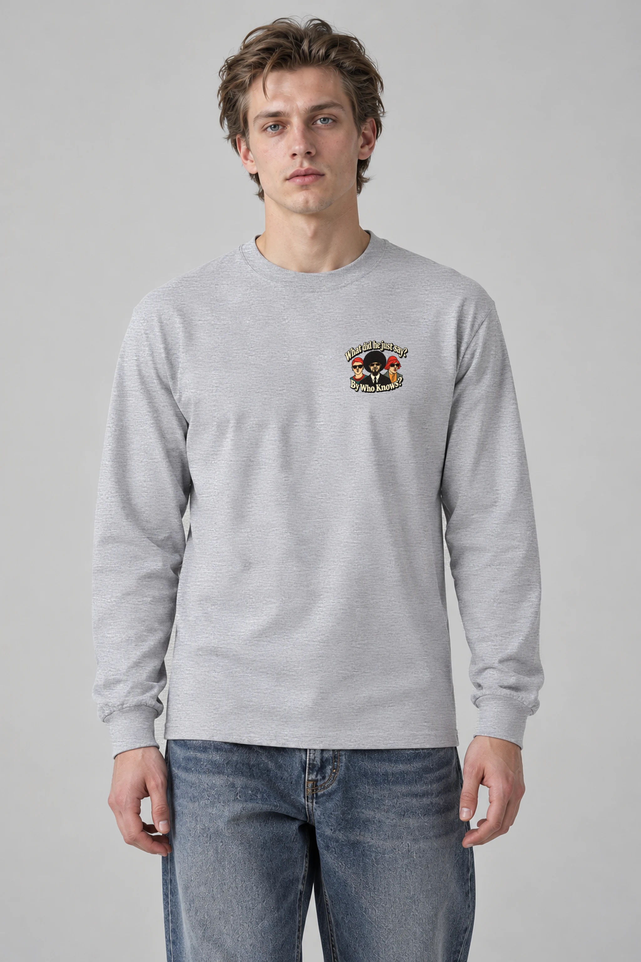 "By Who Knows?" Unisex Longsleeve T-shirt