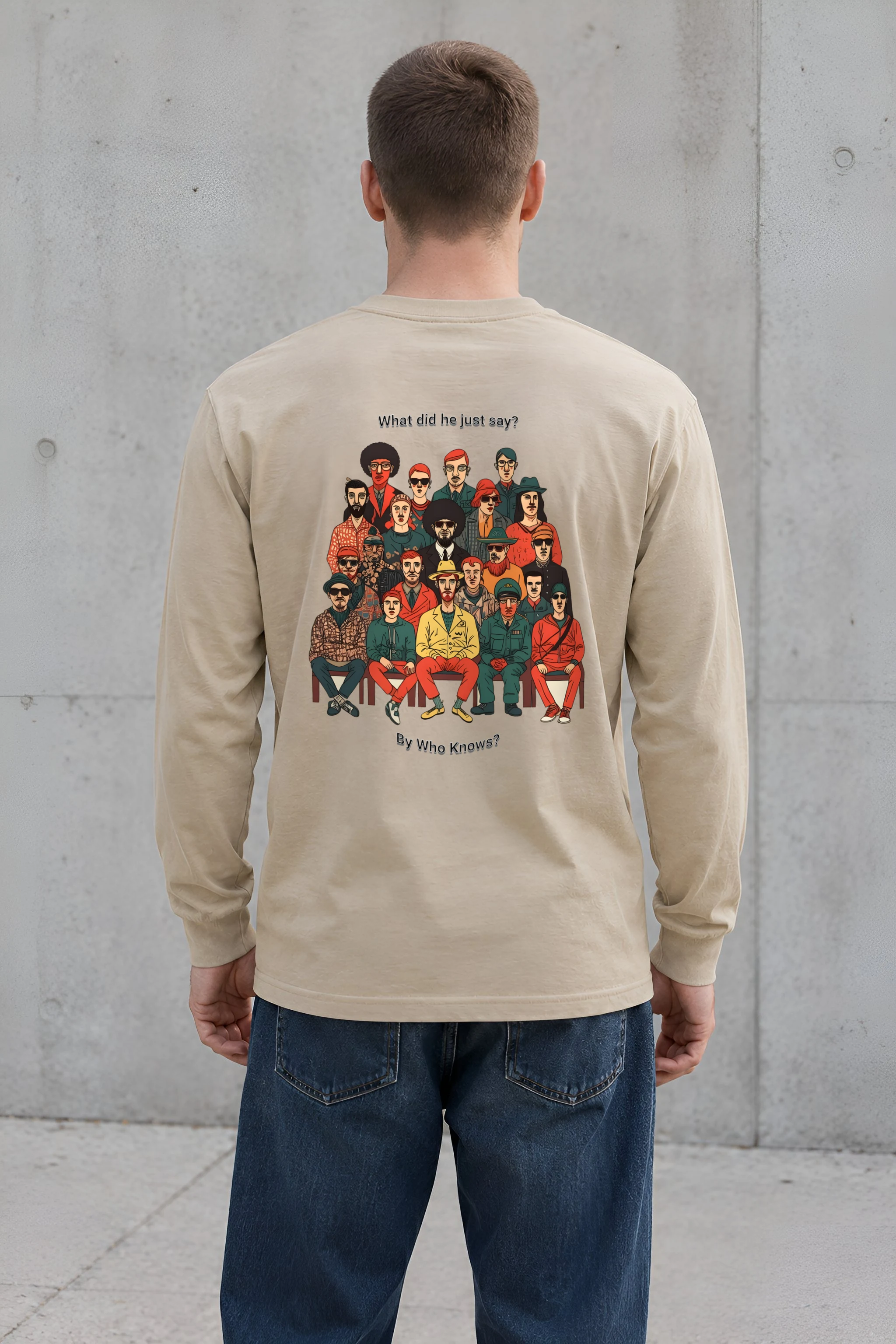 "By Who Knows?" Unisex Longsleeve T-shirt