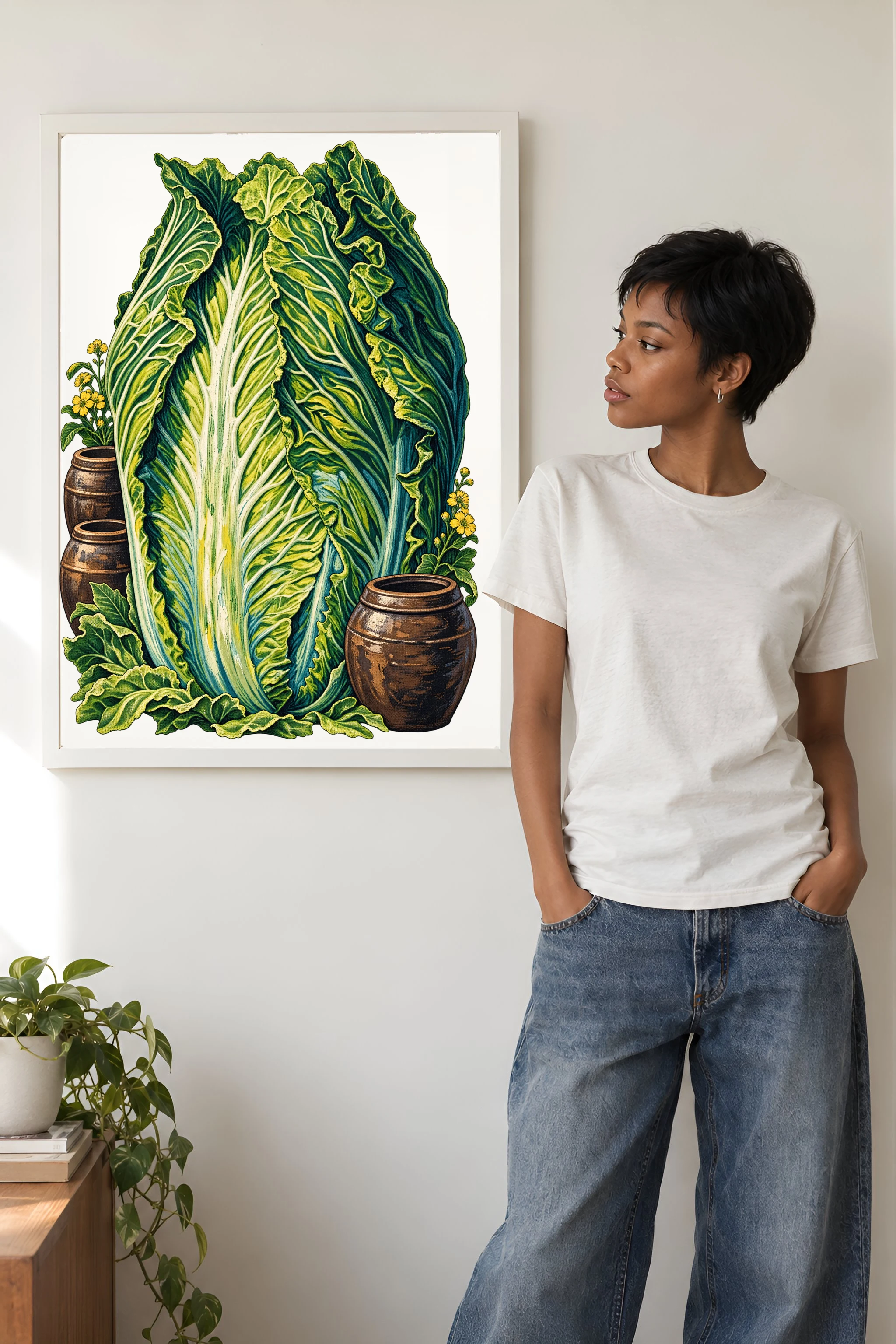 "Cabbage And Clay" Premium Wooden Framed Poster