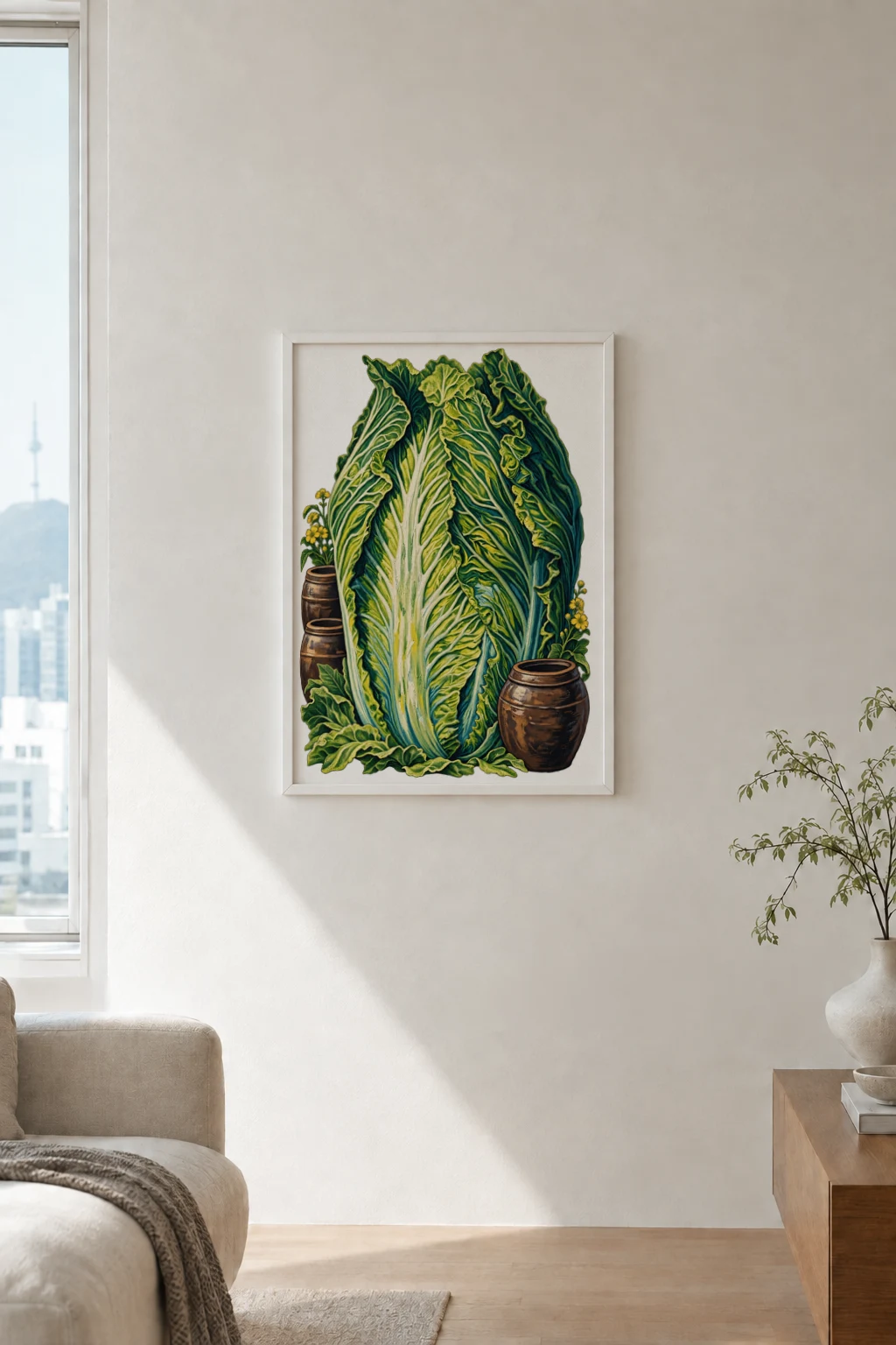 "Cabbage And Clay" Premium Wooden Framed Poster