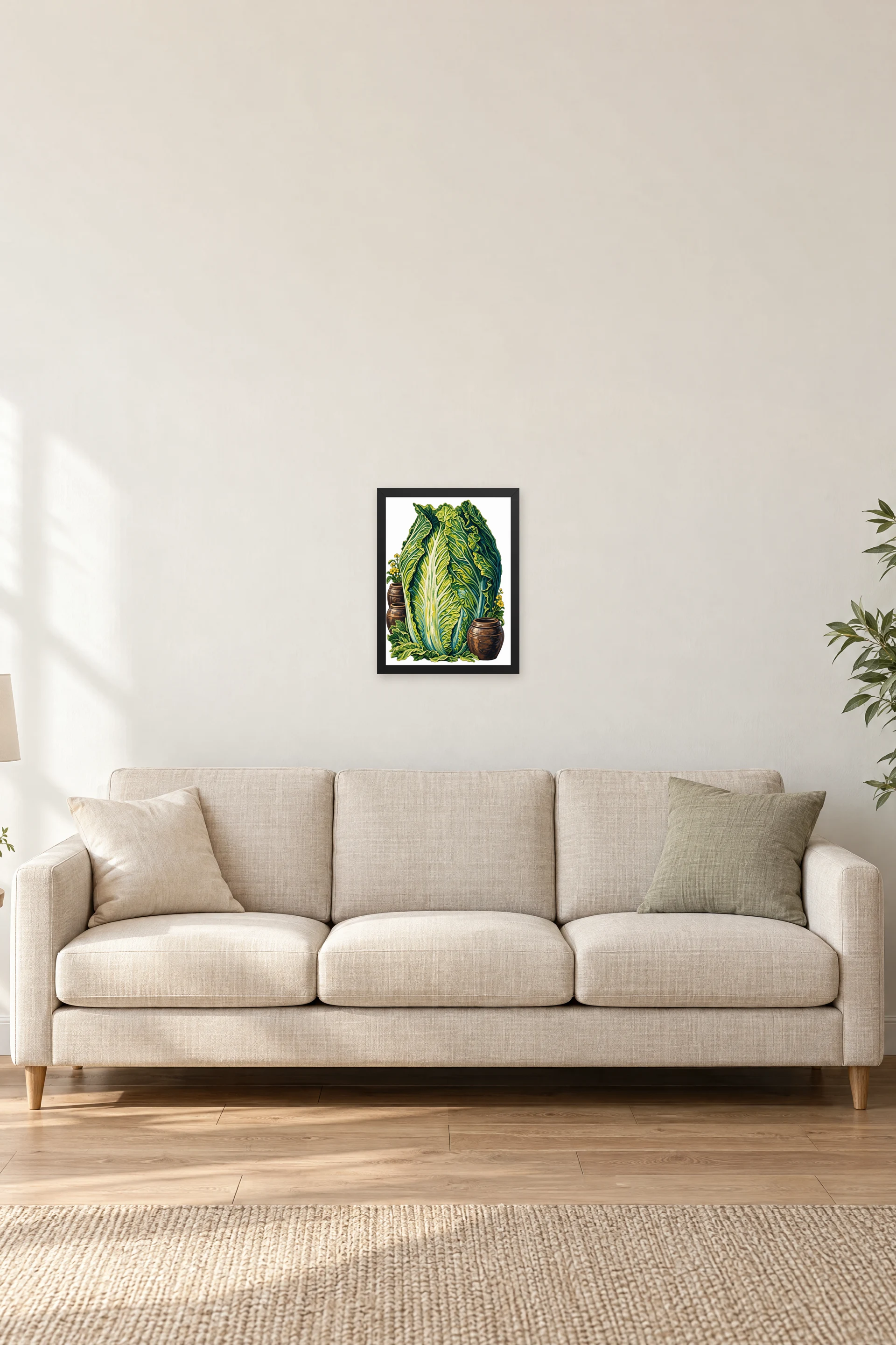 "Cabbage And Clay" Premium Wooden Framed Poster — Black frame, 12 × 16 in