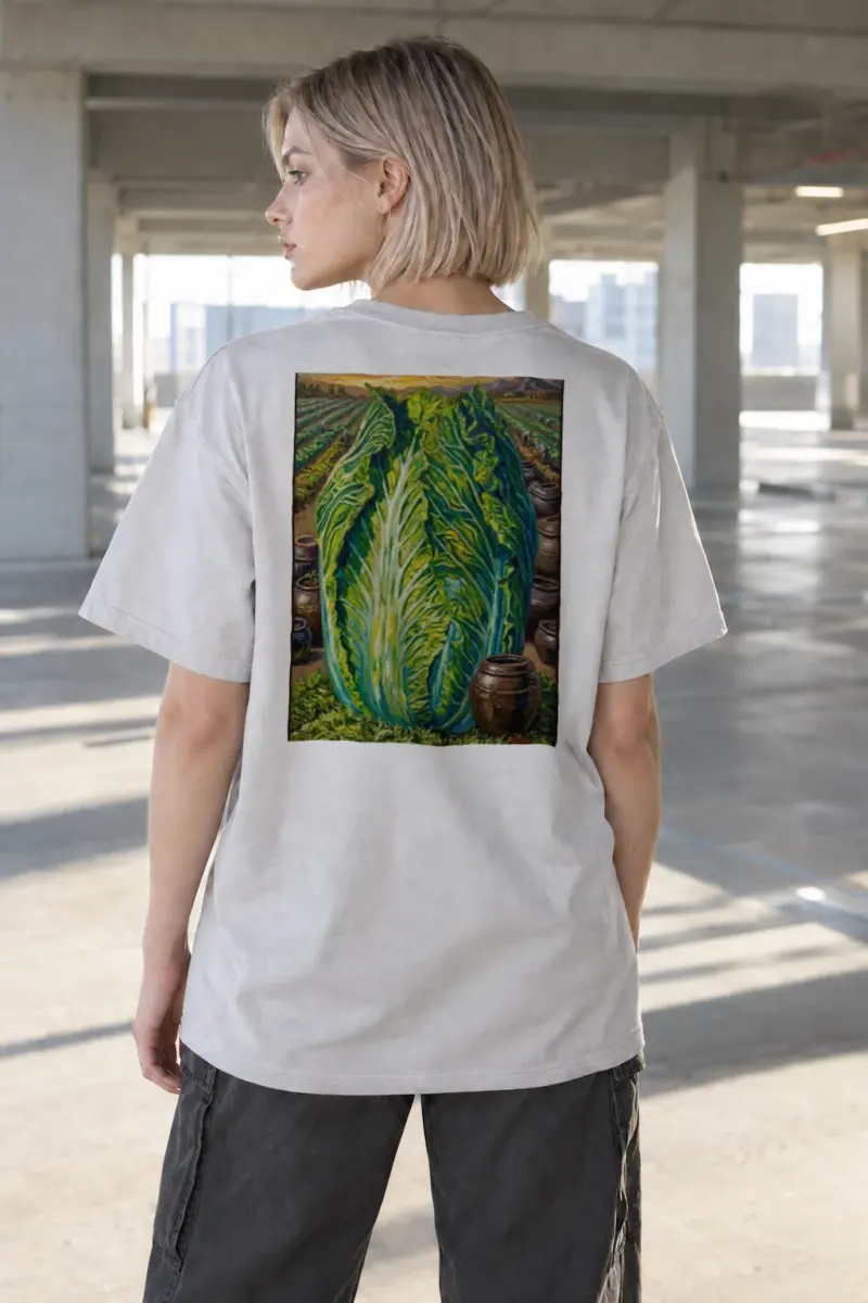 “Cabbage Field” Heavyweight Unisex Crewneck T-shirt | Gildan 5000