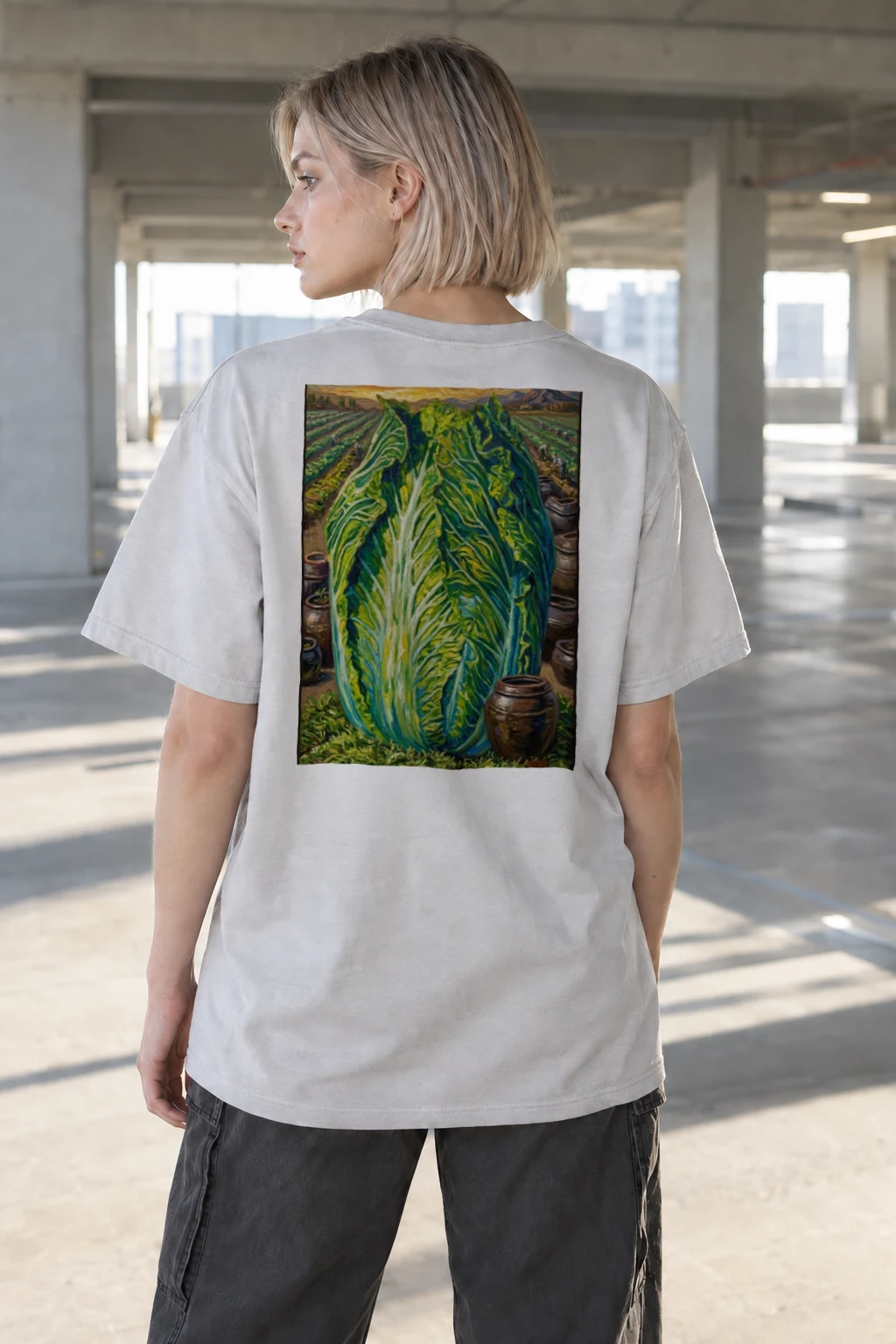 "Cabbage Field" Heavyweight Unisex Crewneck T-shirt | Gildan 5000
