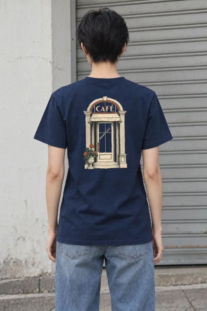"Café Facade" Heavyweight Unisex Crewneck T-shirt