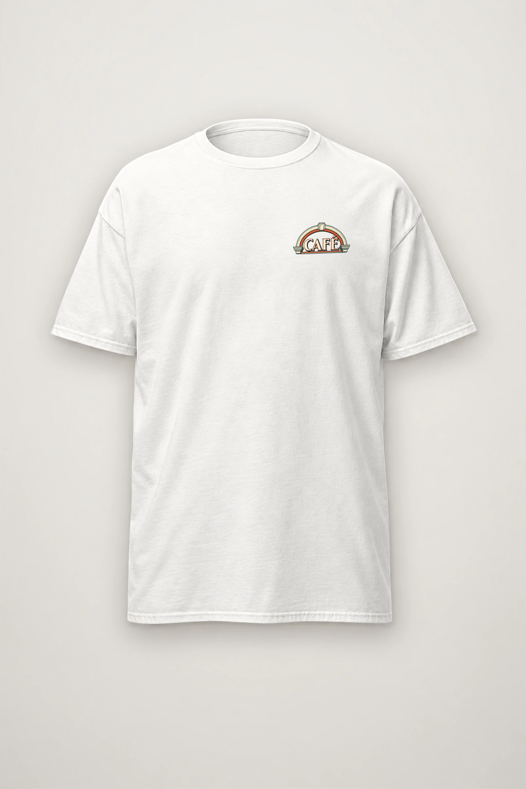 "Café Facade" Heavyweight Unisex Crewneck T-shirt