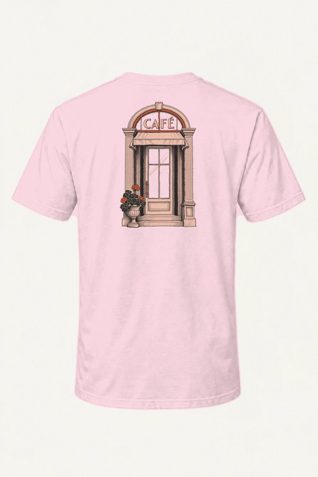 "Café Facade" Heavyweight Unisex Crewneck T-shirt | Gildan 5000