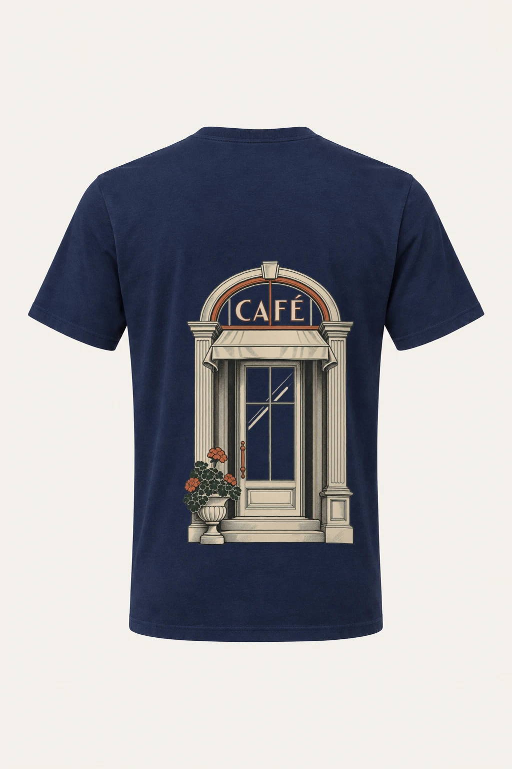 "Café Facade" Heavyweight Unisex Crewneck T-shirt | Gildan 5000