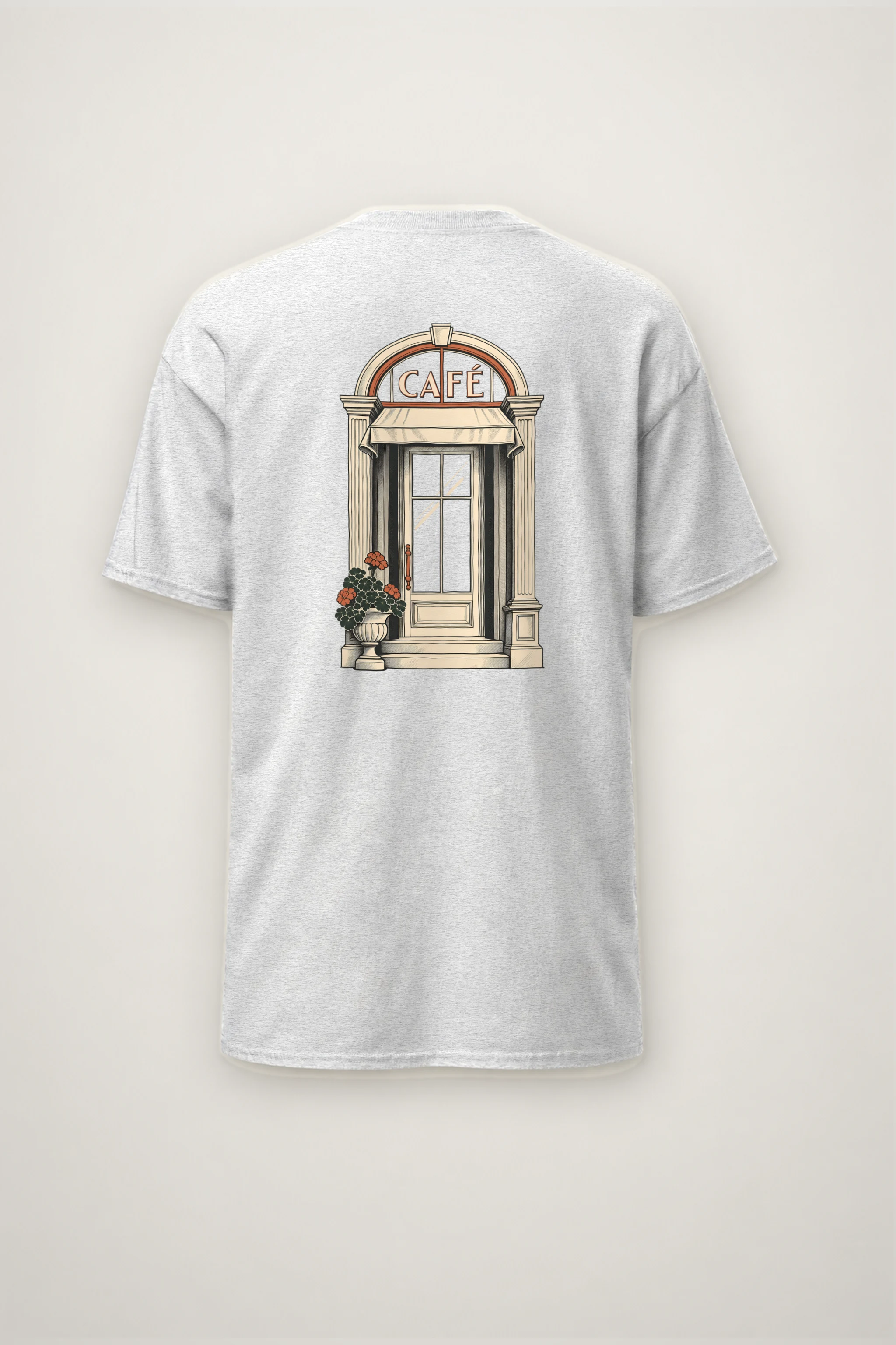 "Café Facade" Heavyweight Unisex Crewneck T-shirt