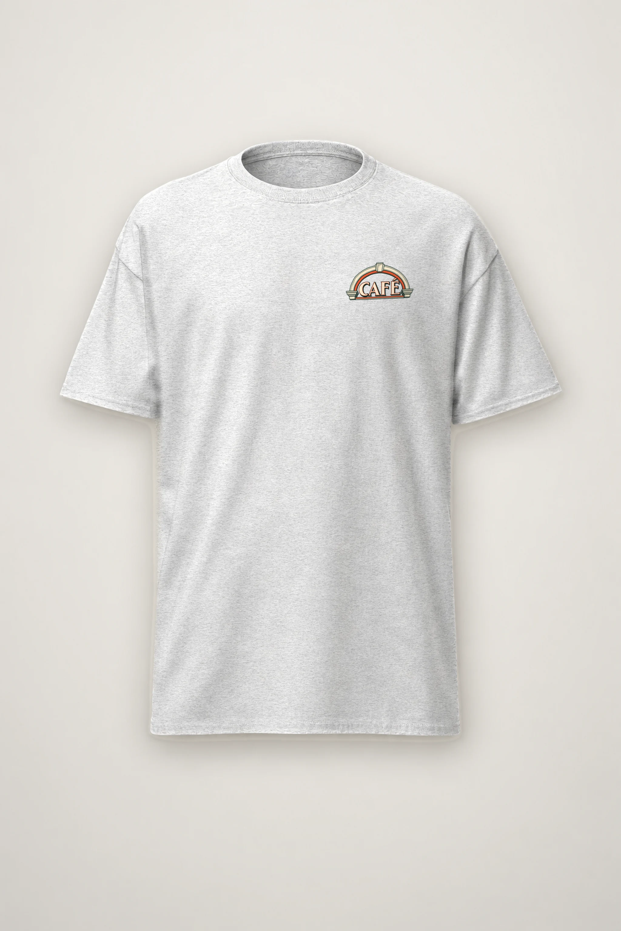 "Café Facade" Heavyweight Unisex Crewneck T-shirt