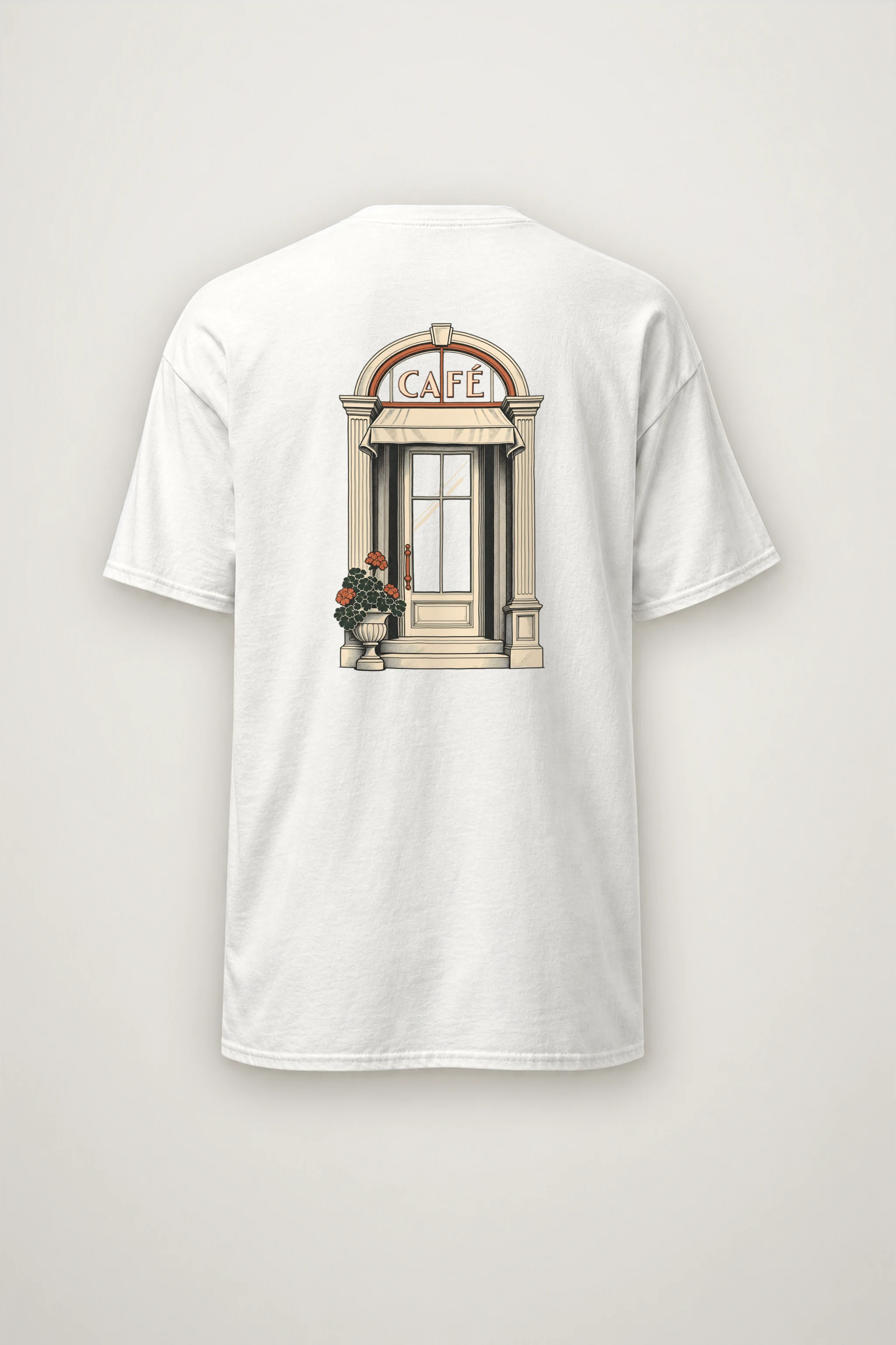 "Café Facade" Heavyweight Unisex Crewneck T-shirt
