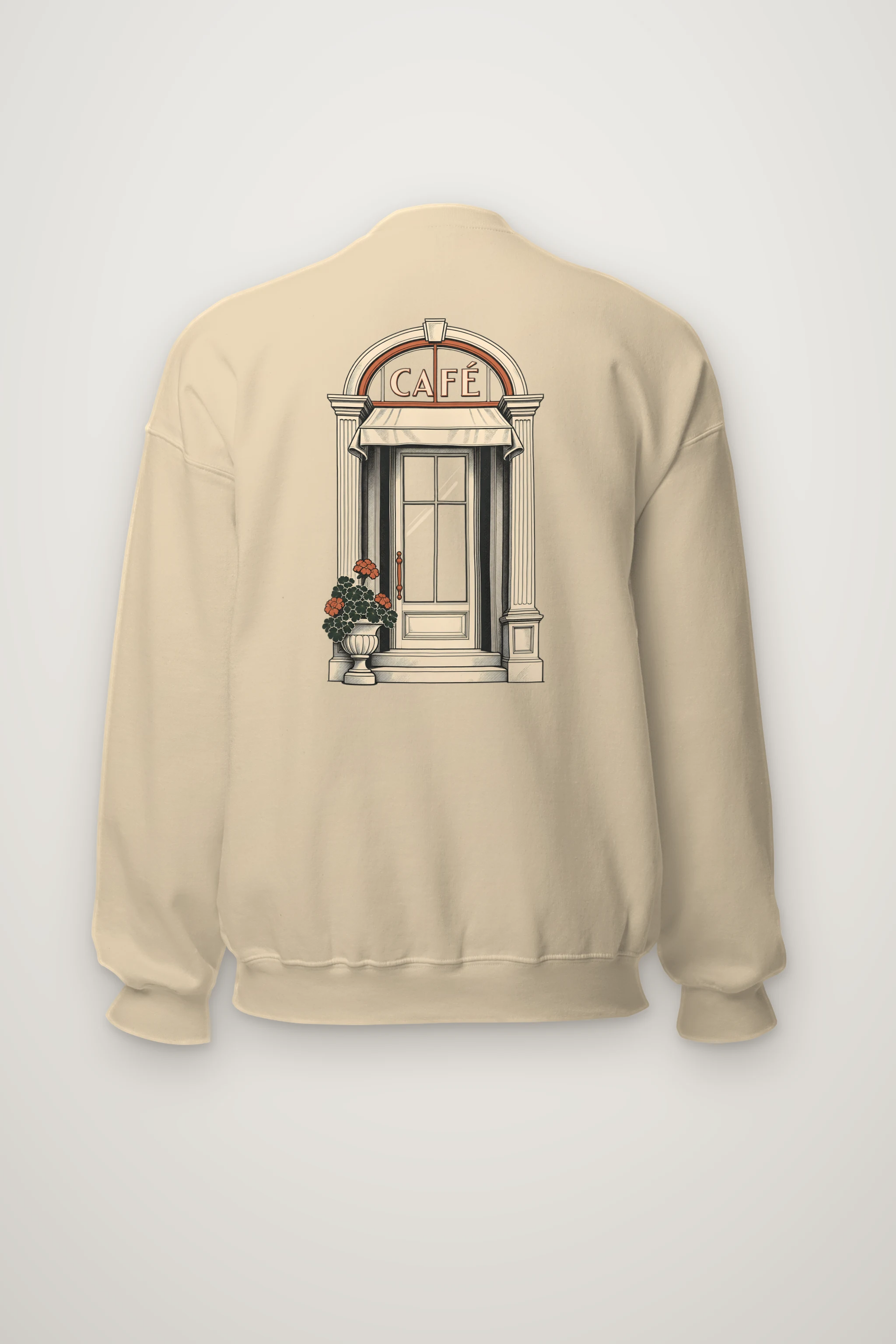 "Café In Fine Line" Heavy Blend Unisex Crewneck Sweatshirt