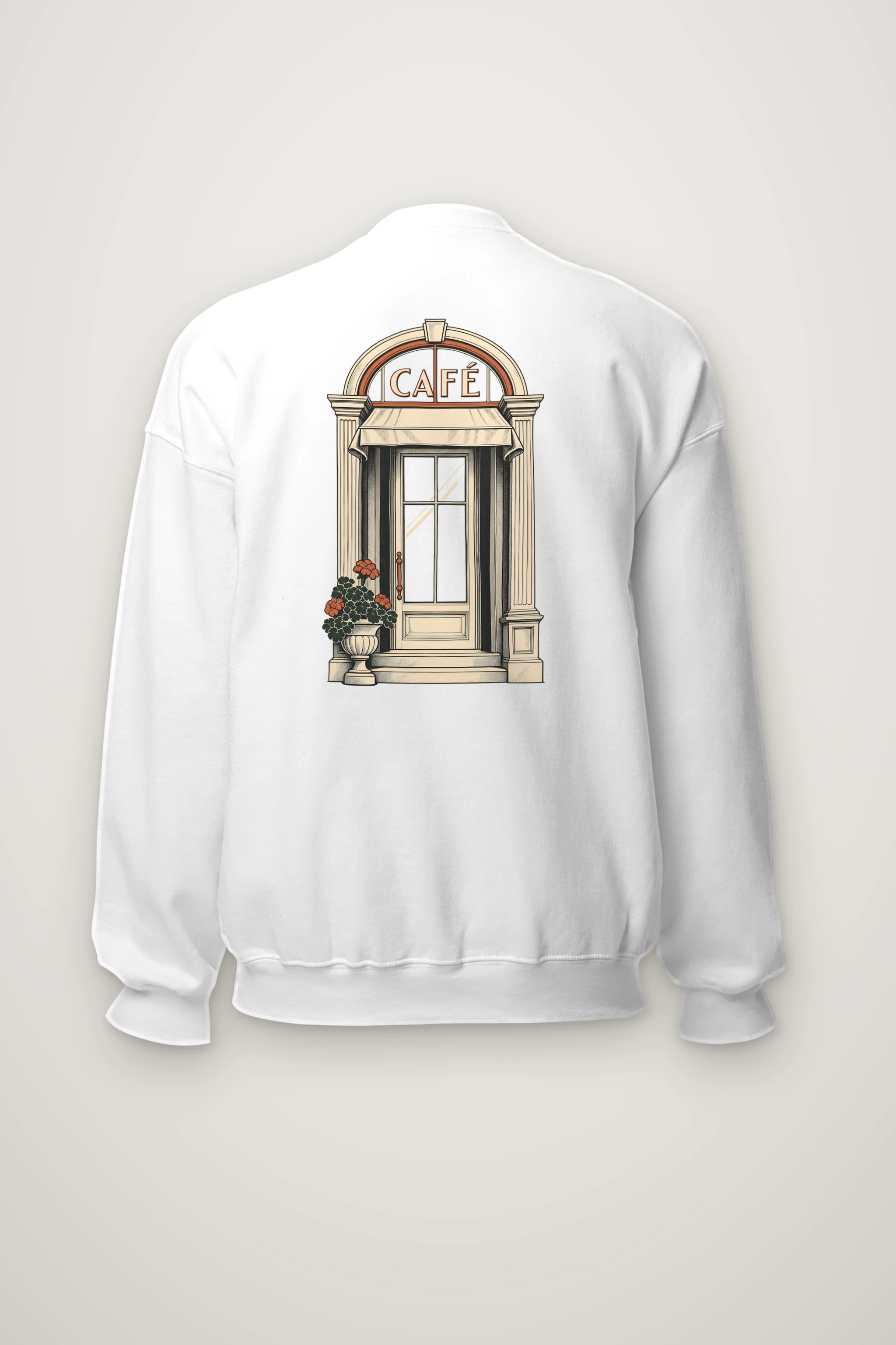 "Café In Fine Line" Heavy Blend Unisex Crewneck Sweatshirt