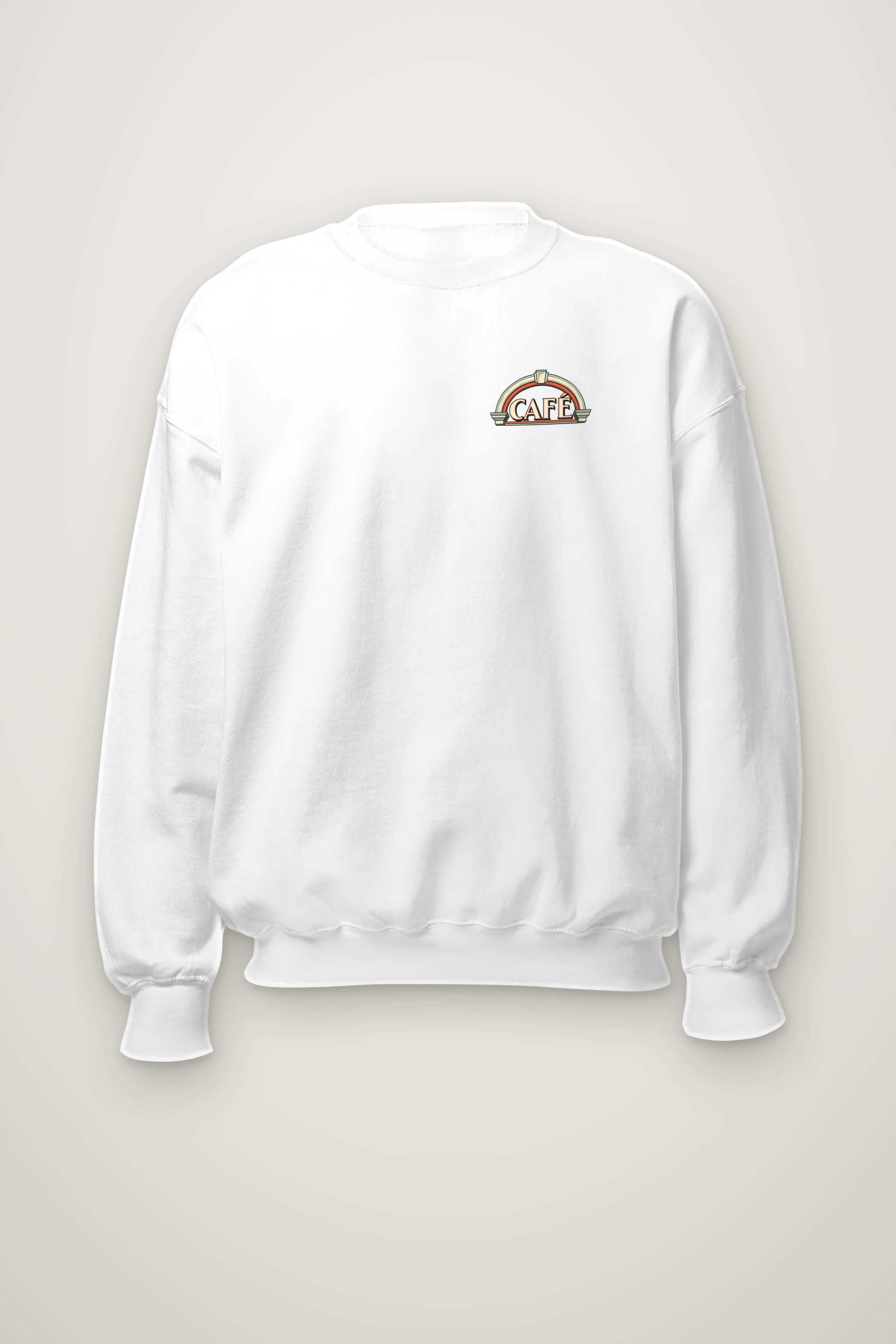 "Café In Fine Line" Heavy Blend Unisex Crewneck Sweatshirt