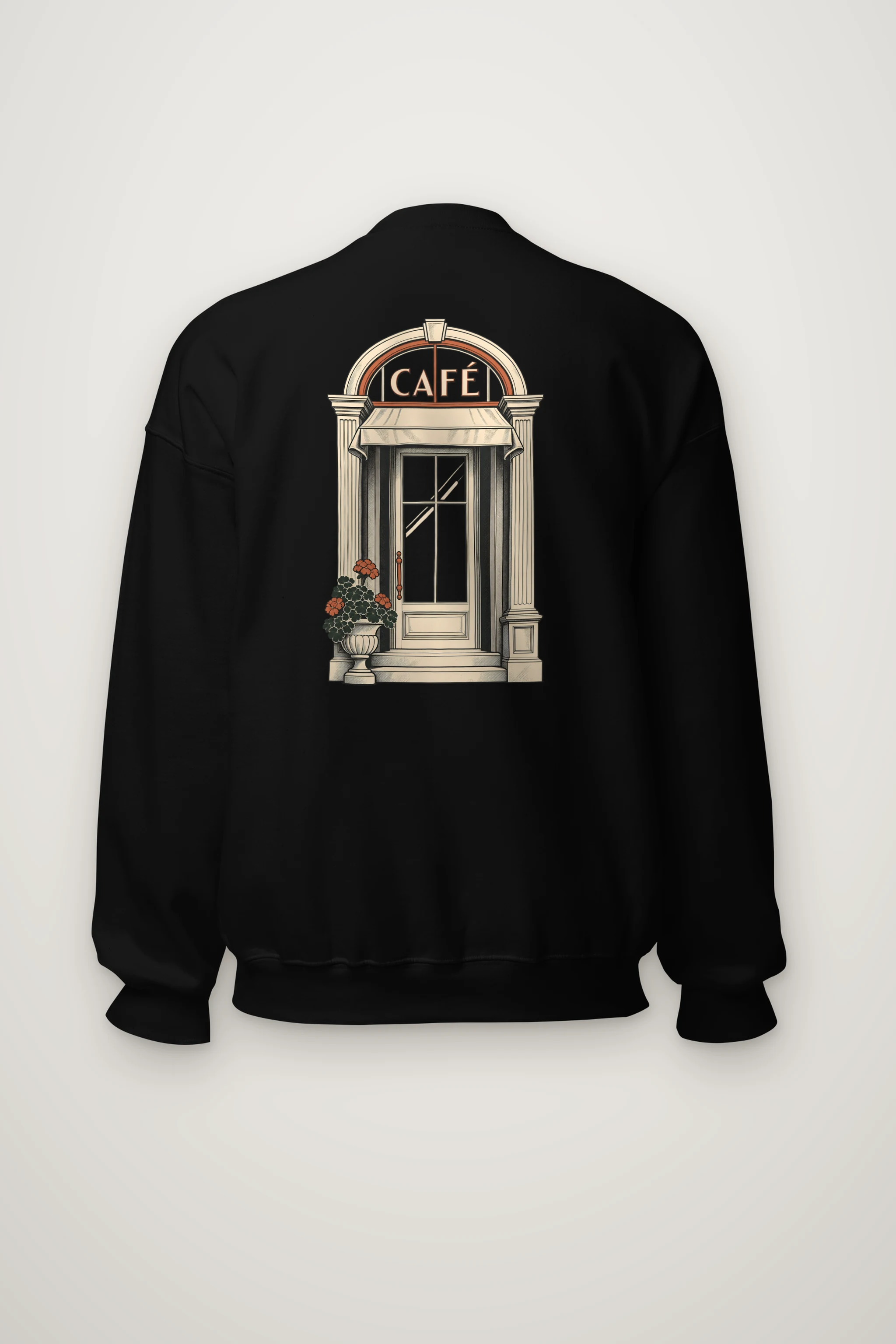 "Café In Fine Line" Heavy Blend Unisex Crewneck Sweatshirt