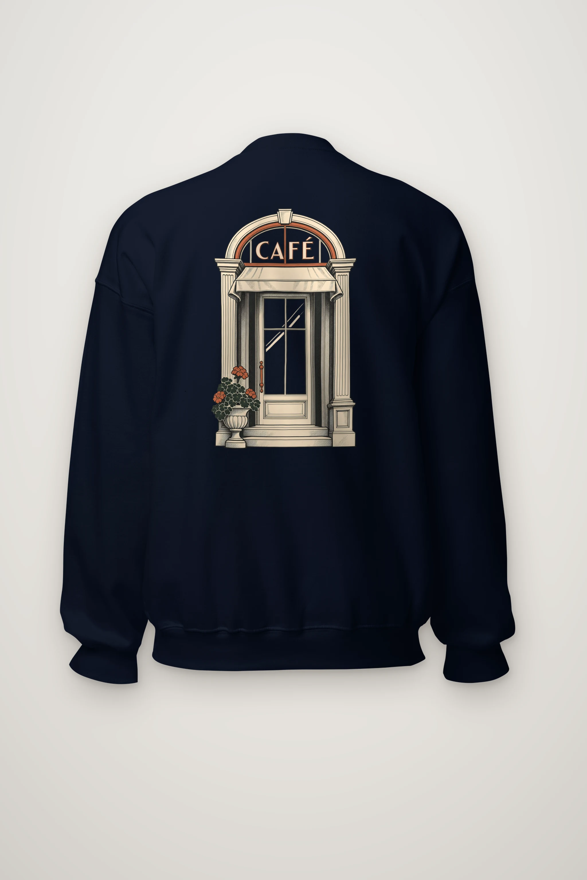 "Café In Fine Line" Heavy Blend Unisex Crewneck Sweatshirt