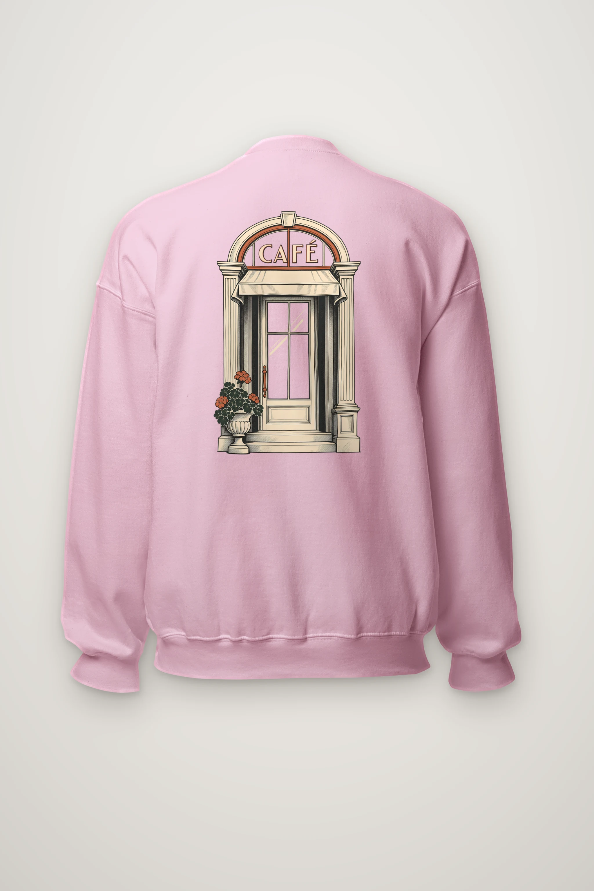 "Café In Fine Line" Heavy Blend Unisex Crewneck Sweatshirt