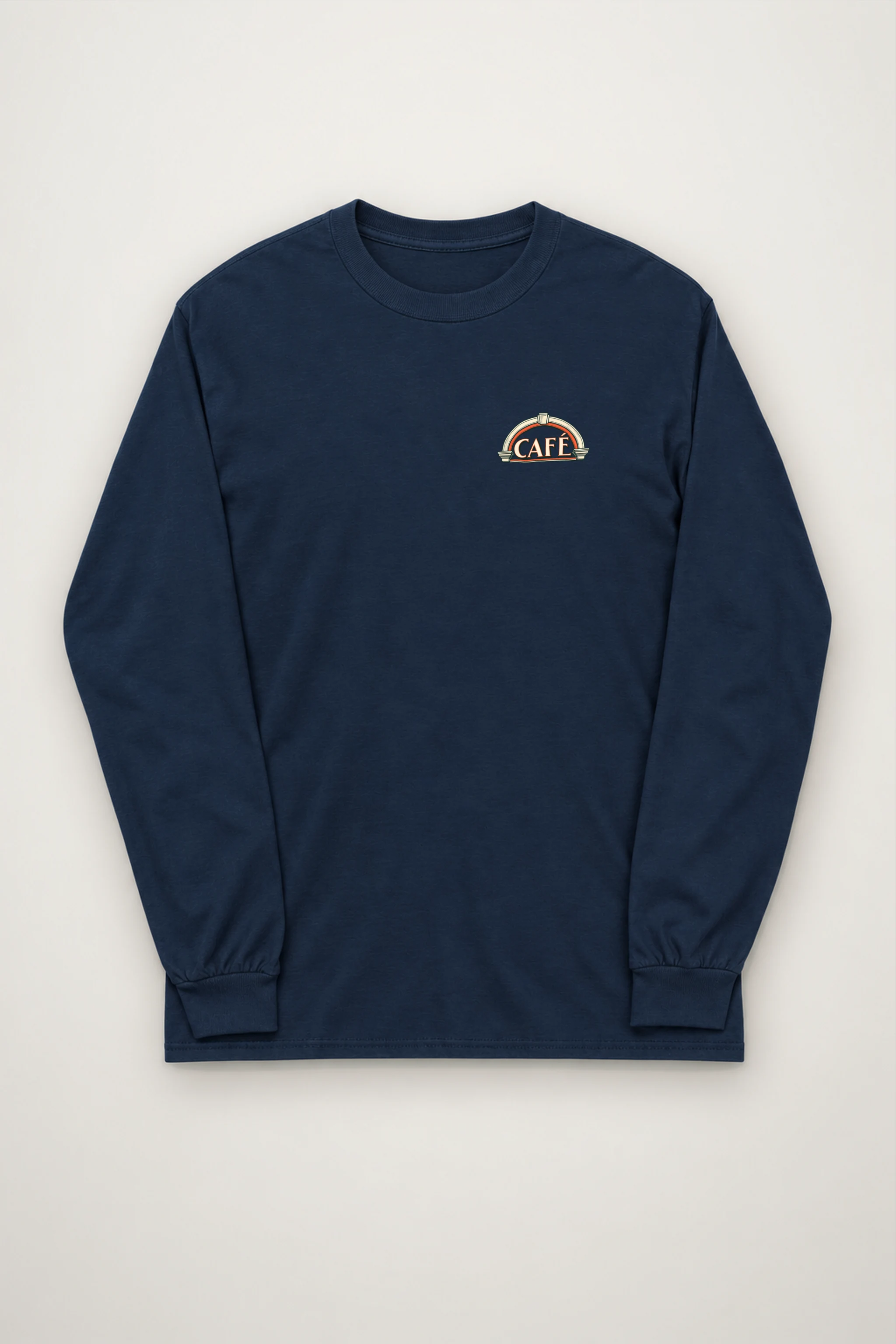 "Café in Fine Line" Unisex Longsleeve T-shirt