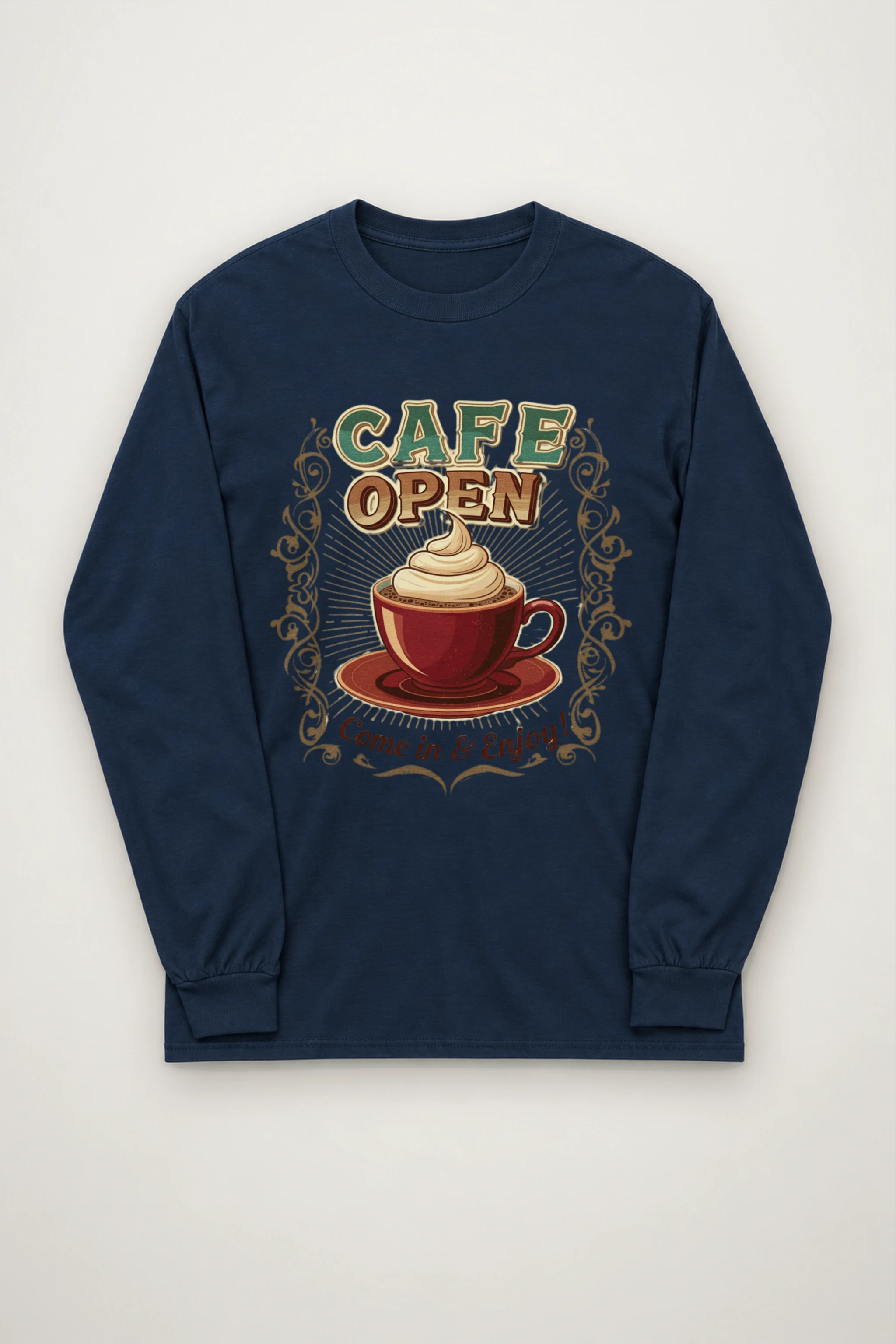 "Cafe Open" Unisex Longsleeve T-shirt