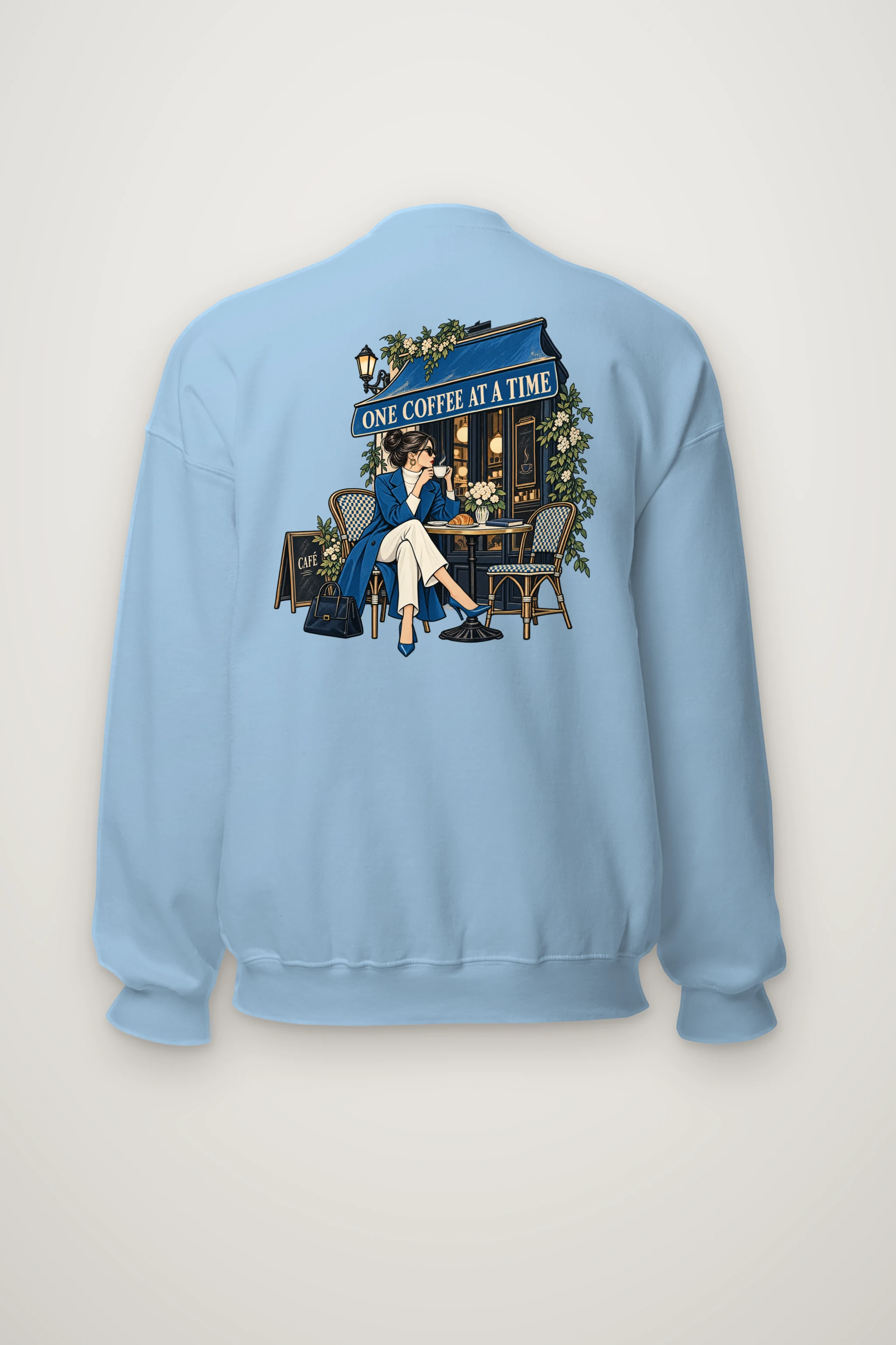 "Café Pause" Heavy Blend Unisex Crewneck Sweatshirt