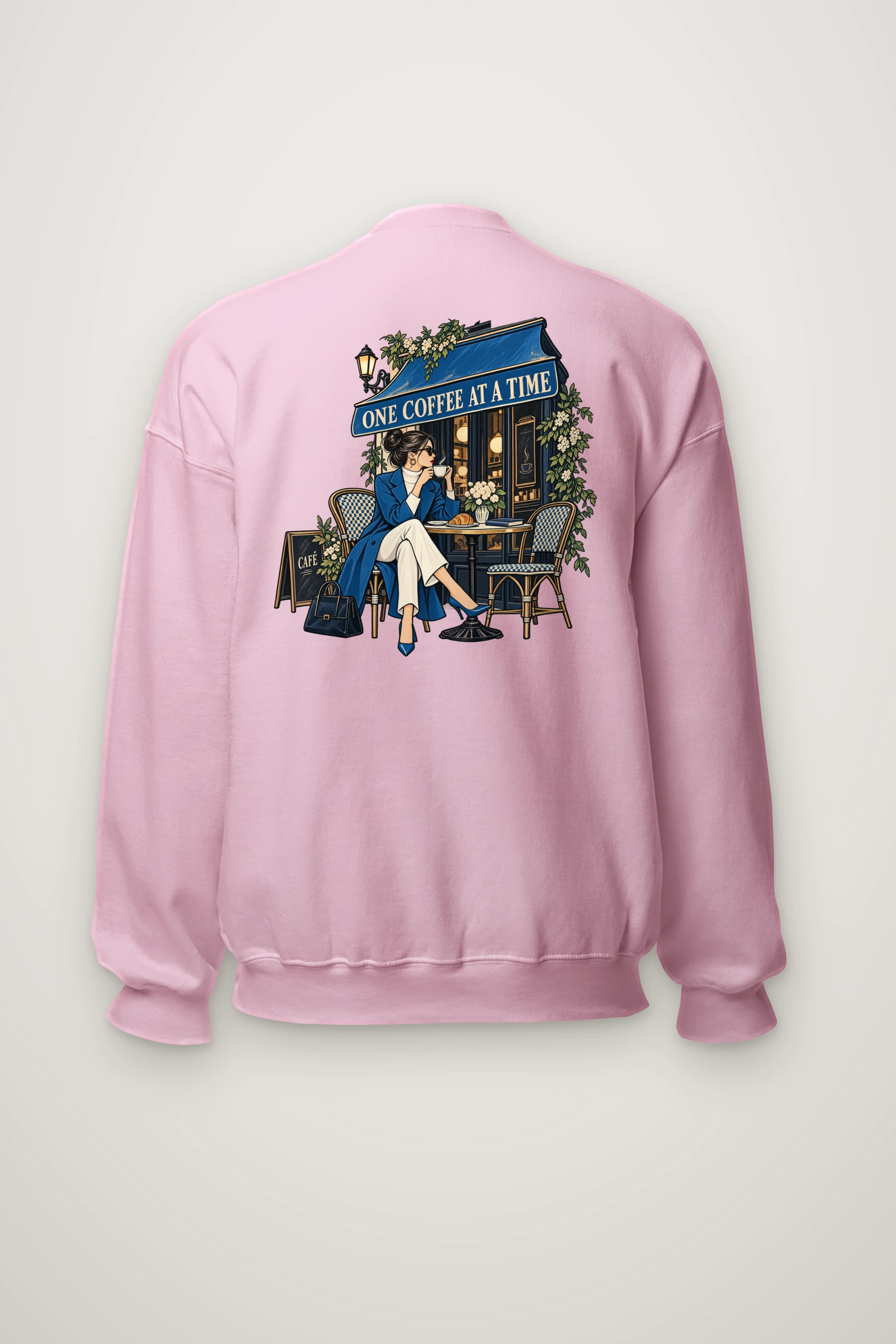 "Café Pause" Heavy Blend Unisex Crewneck Sweatshirt