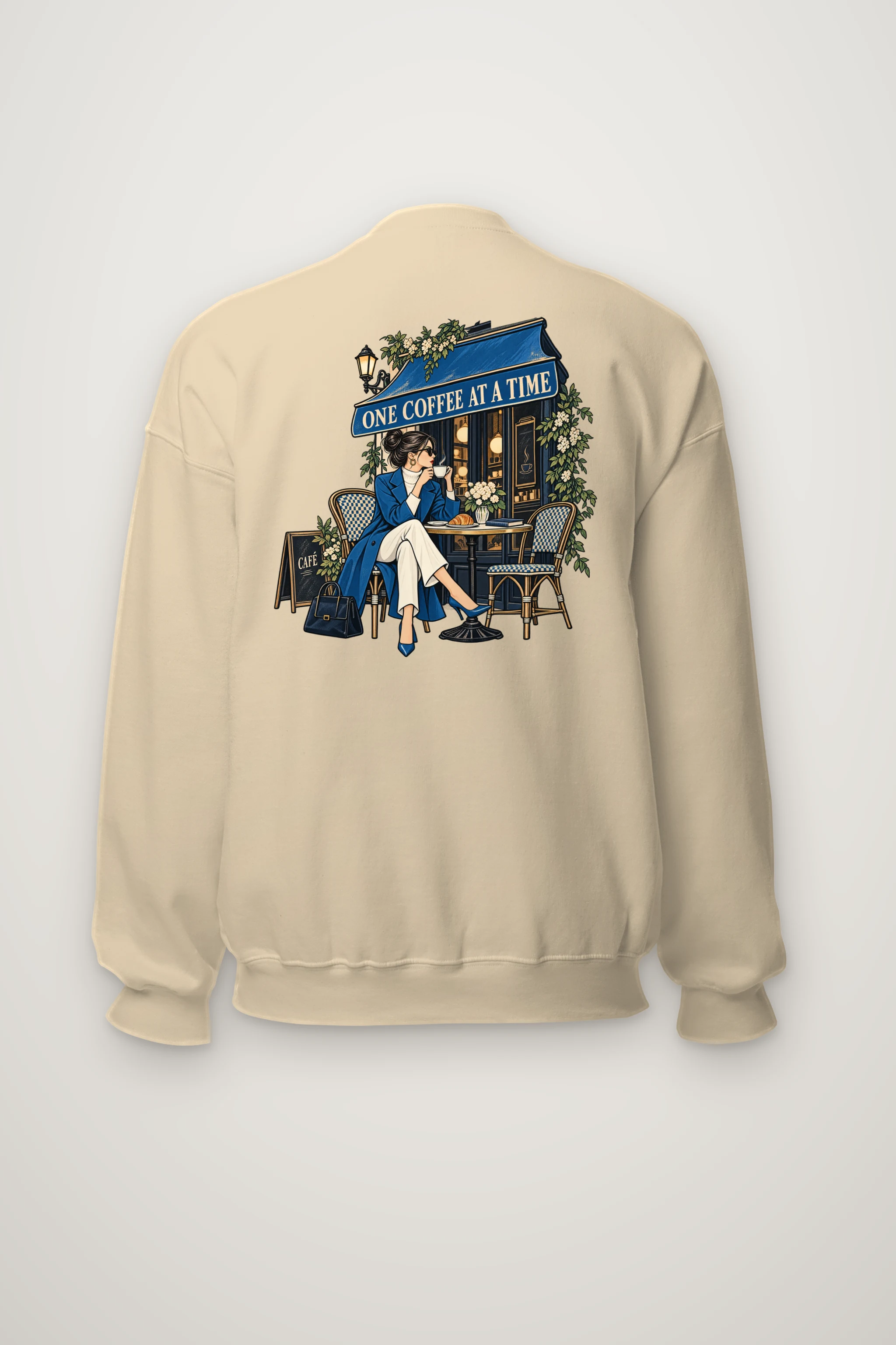 "Café Pause" Heavy Blend Unisex Crewneck Sweatshirt