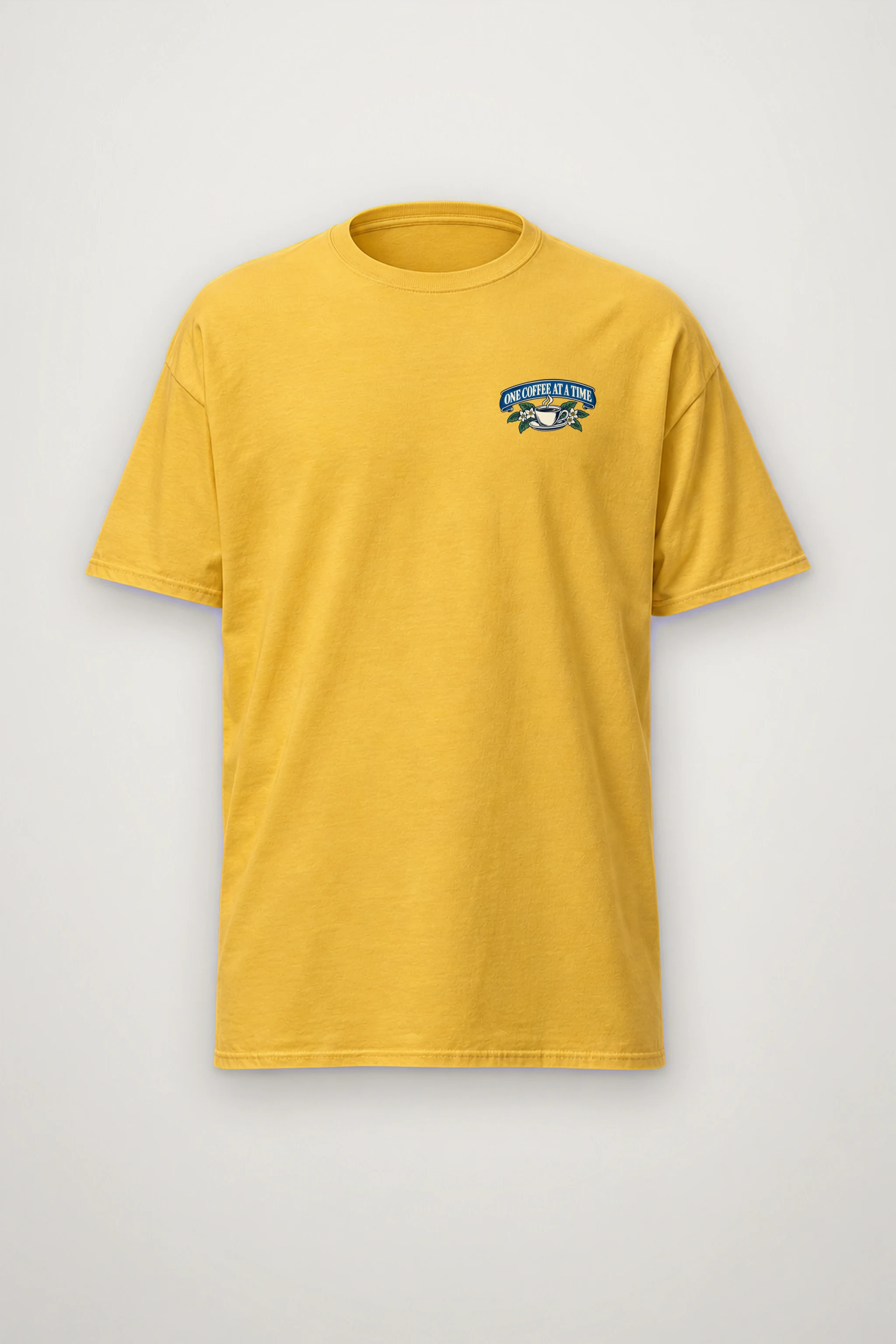 "Café Side Pause" Heavyweight Unisex Crewneck T-shirt