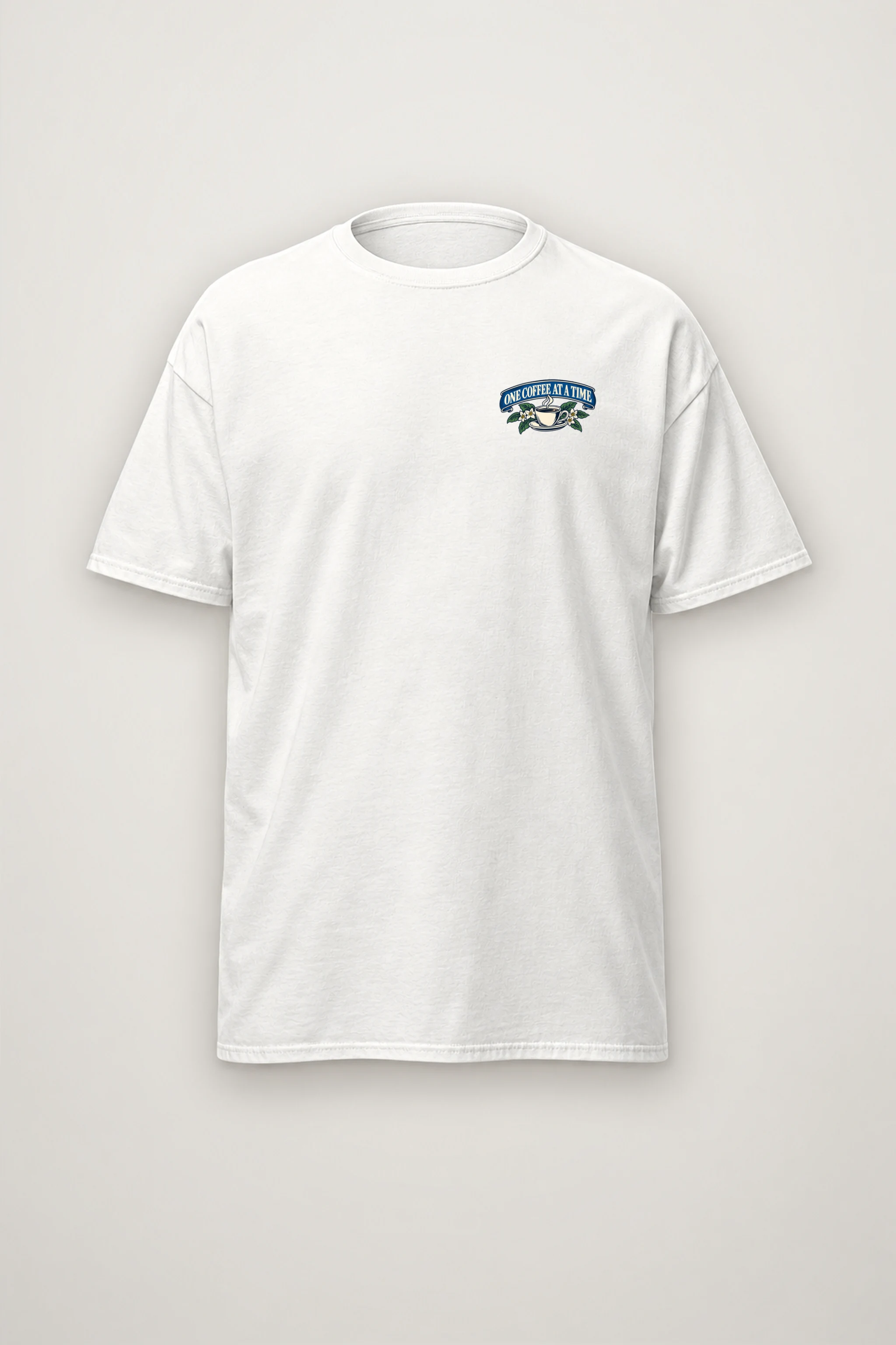 "Café Side Pause" Heavyweight Unisex Crewneck T-shirt