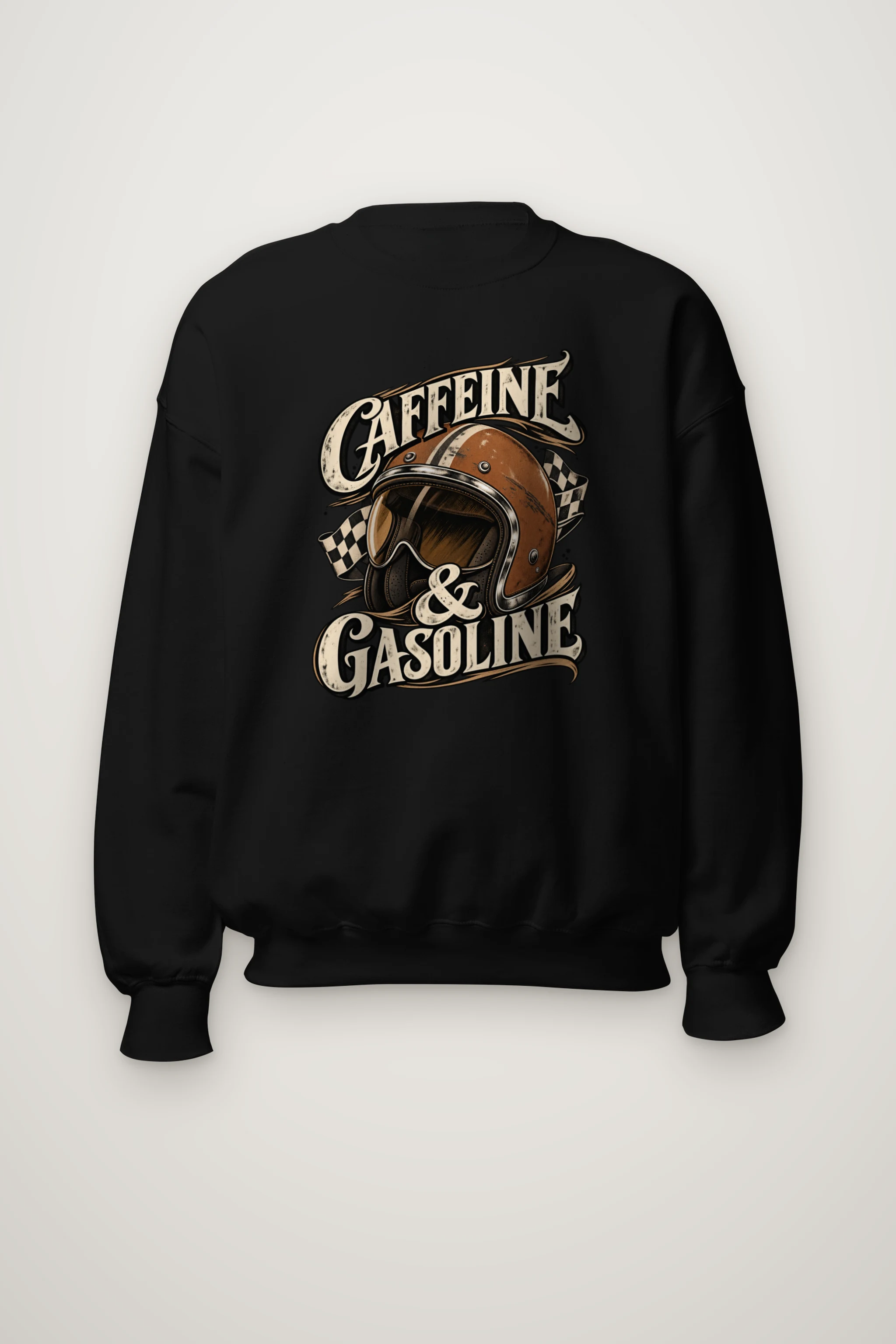 "Caffeine & Gasoline" Heavy Blend Unisex Crewneck Sweatshirt