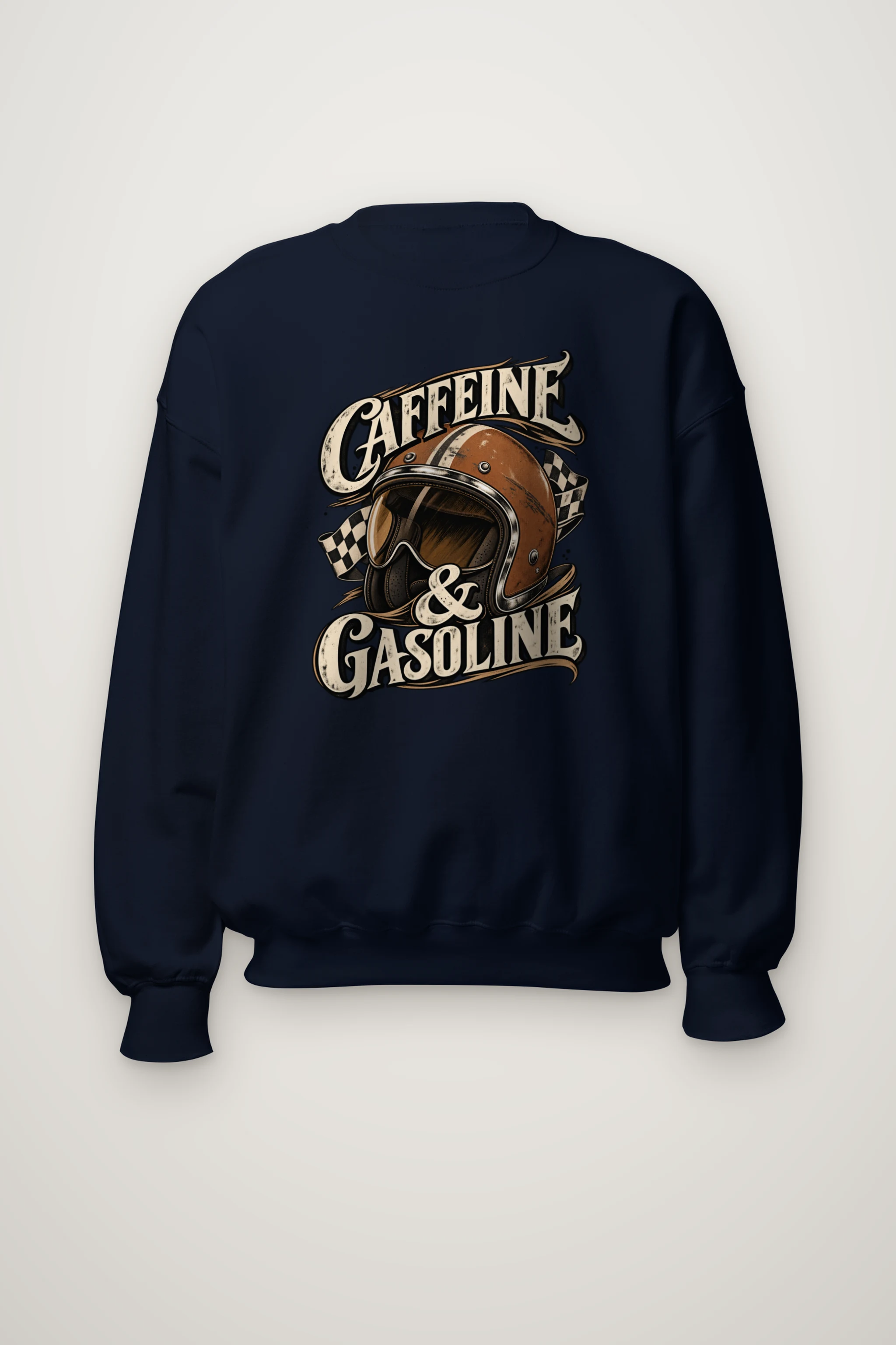 "Caffeine & Gasoline" Heavy Blend Unisex Crewneck Sweatshirt