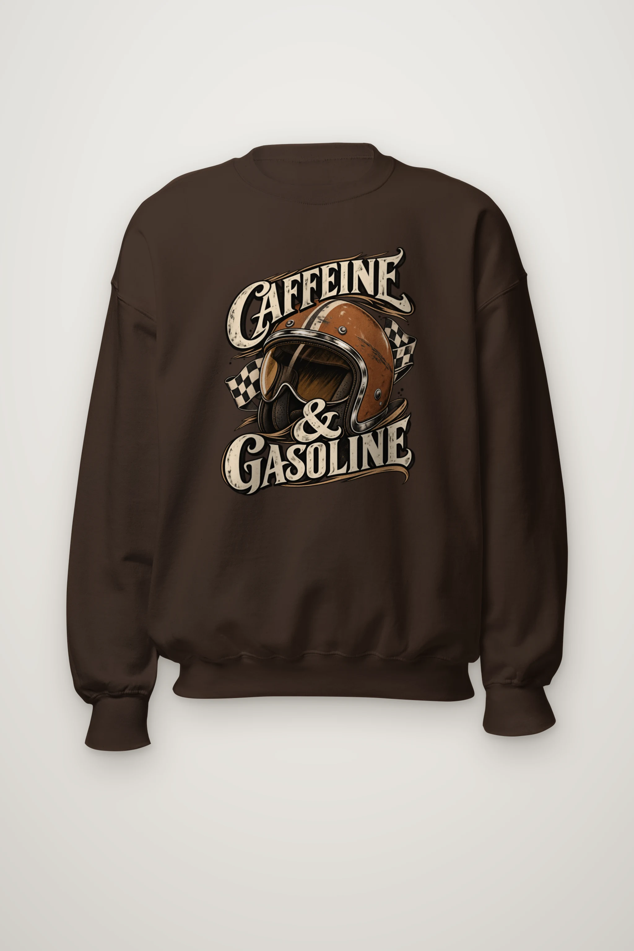 "Caffeine & Gasoline" Heavy Blend Unisex Crewneck Sweatshirt
