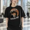 "Caffeine & Gasoline" Heavyweight Unisex Crewneck T-shirt | Gildan 5000